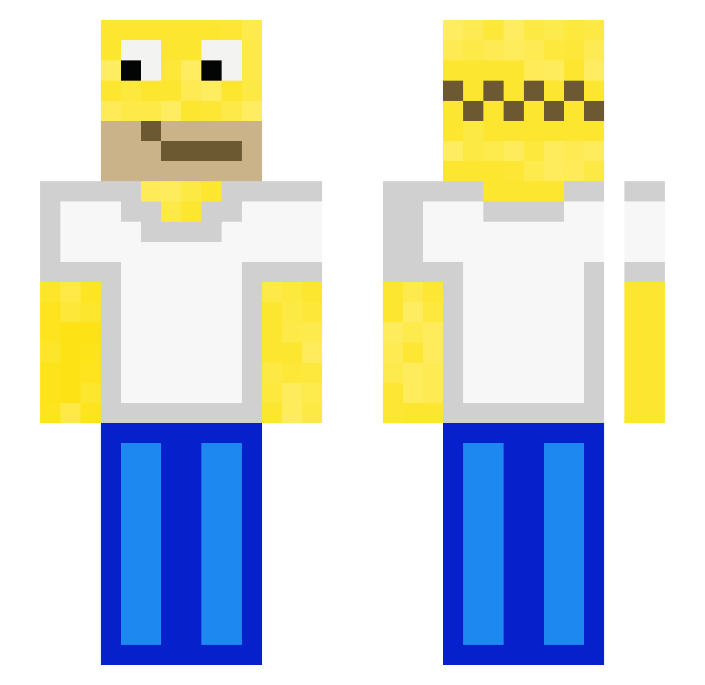 miserl0u Minecraft skin, front and back view