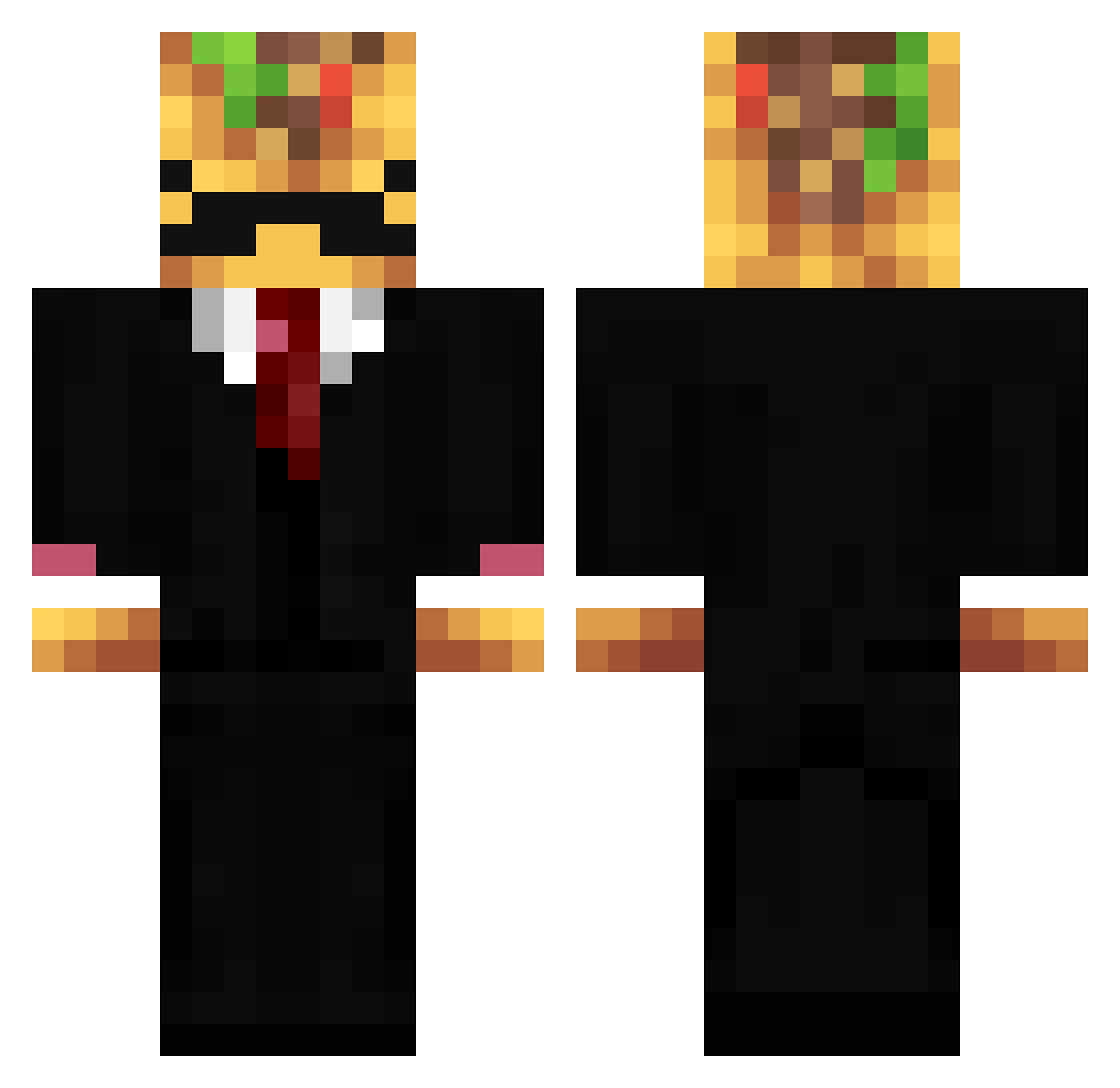 Cess1509 Minecraft skin, front and back view