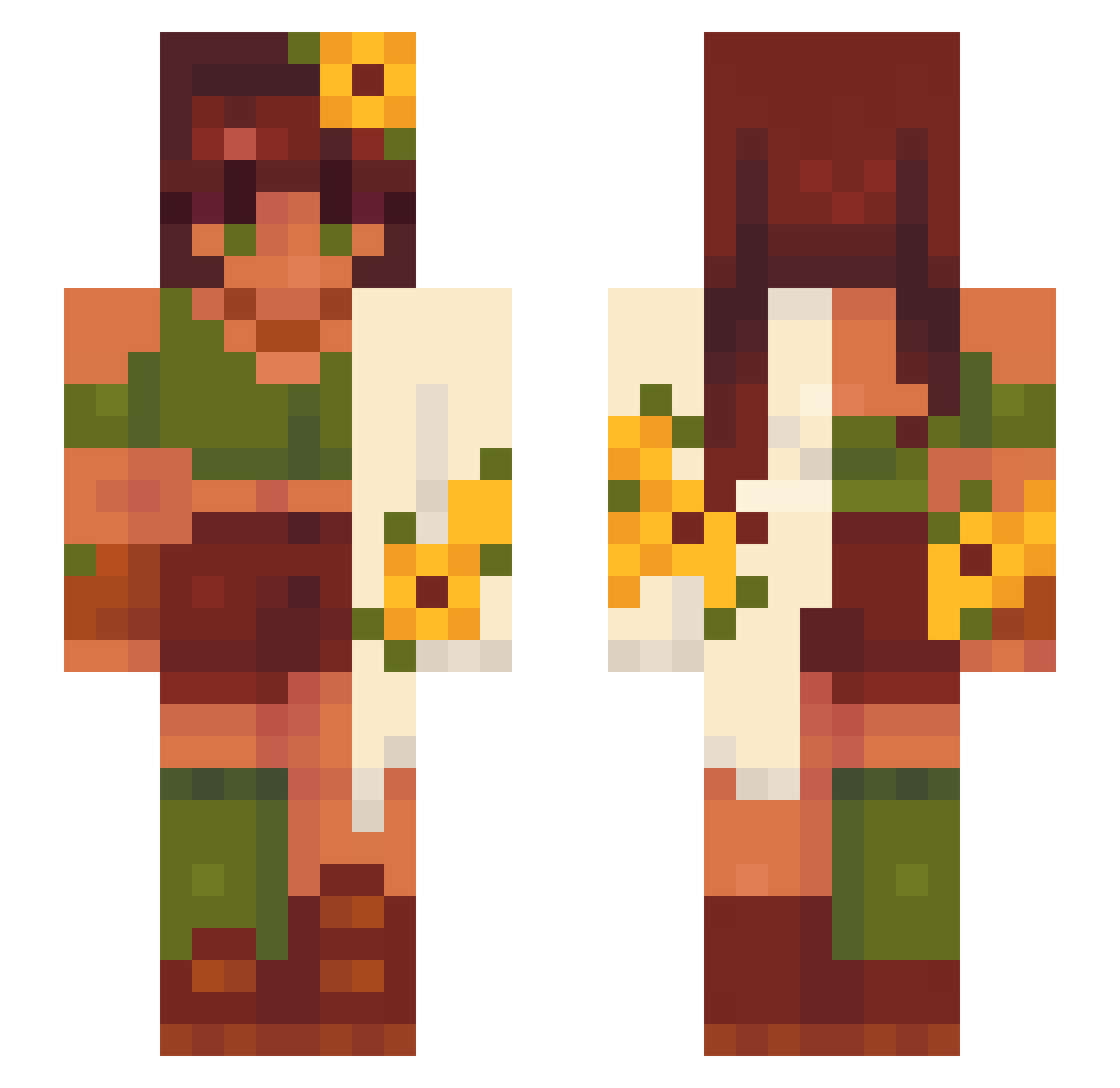 petitemadame Minecraft skin, front and back view