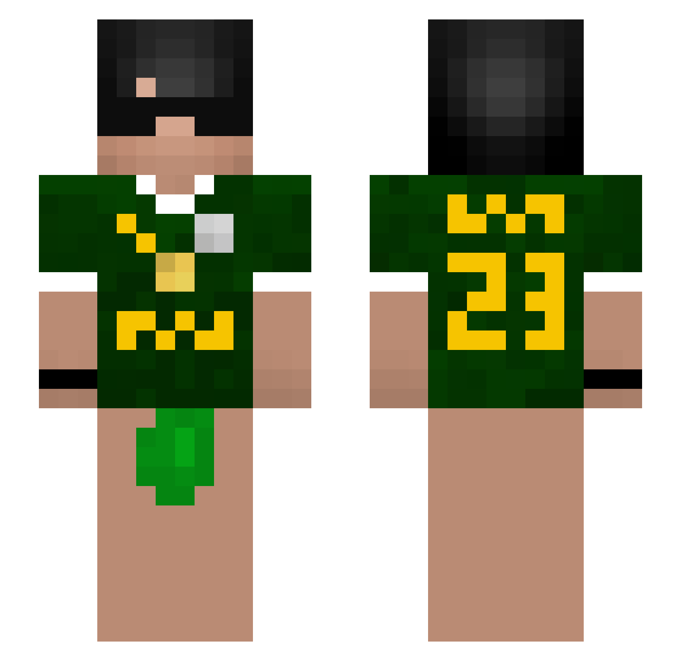 Palestrino Minecraft skin, front and back view
