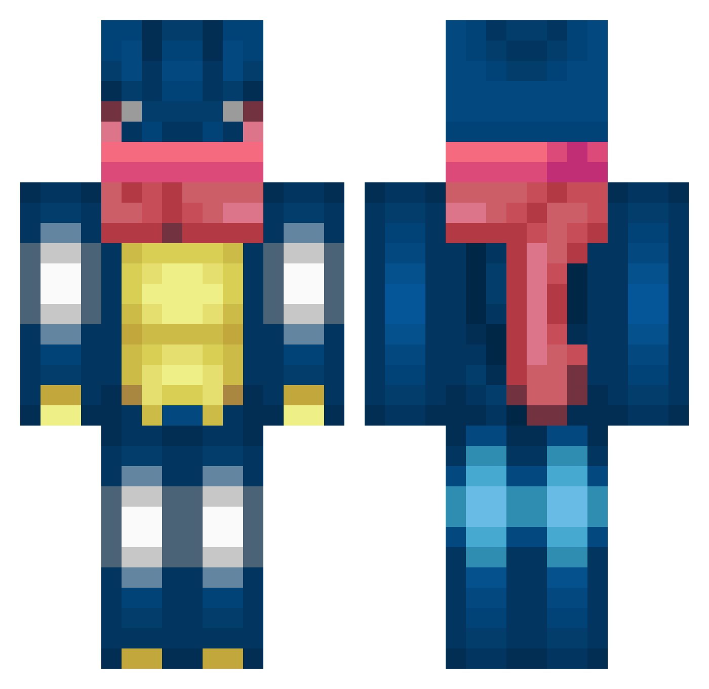 Mold Minecraft skin, front and back view
