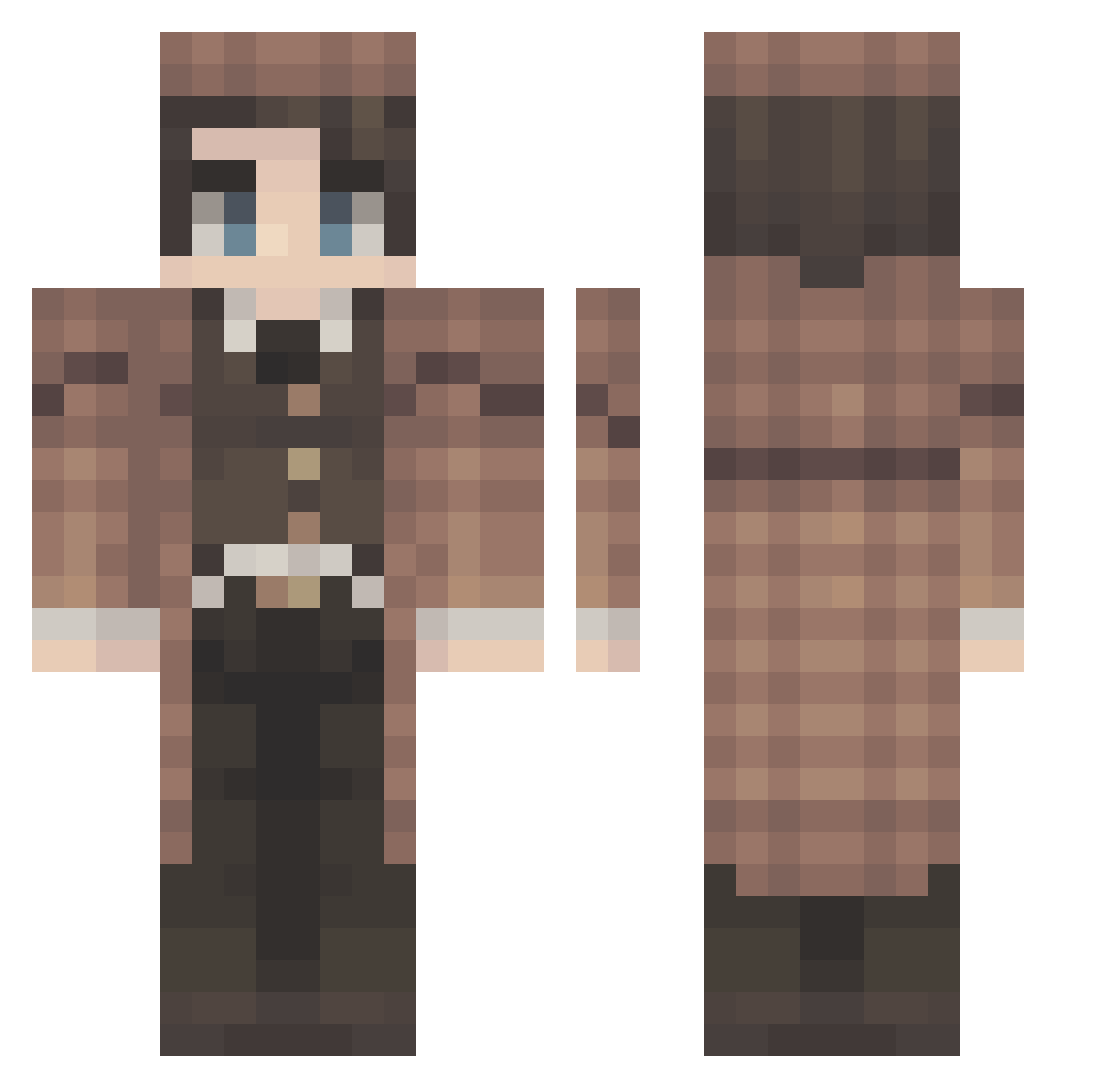 lpainlz Minecraft skin, front and back view