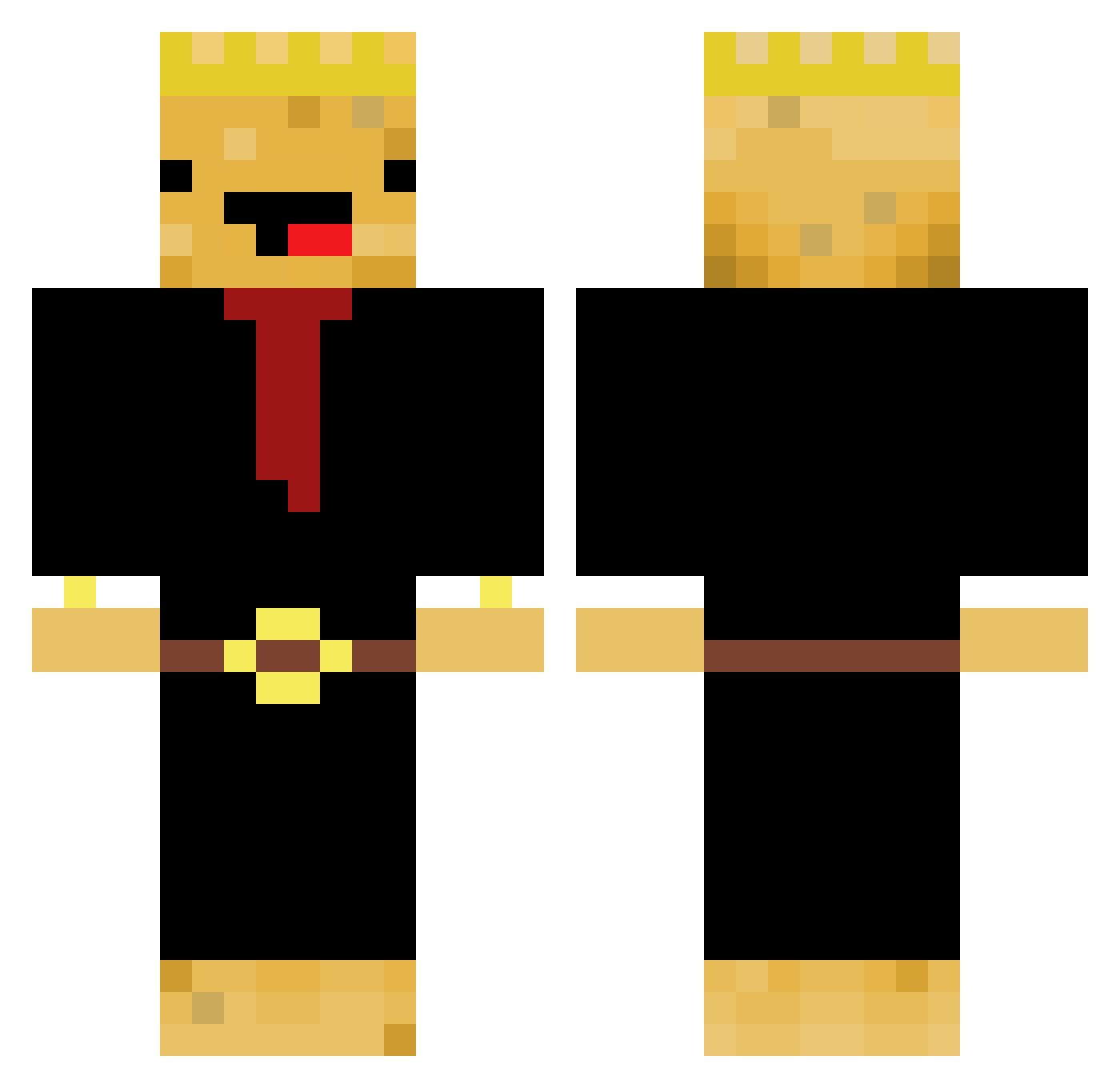 G13Doge Minecraft skin, front and back view