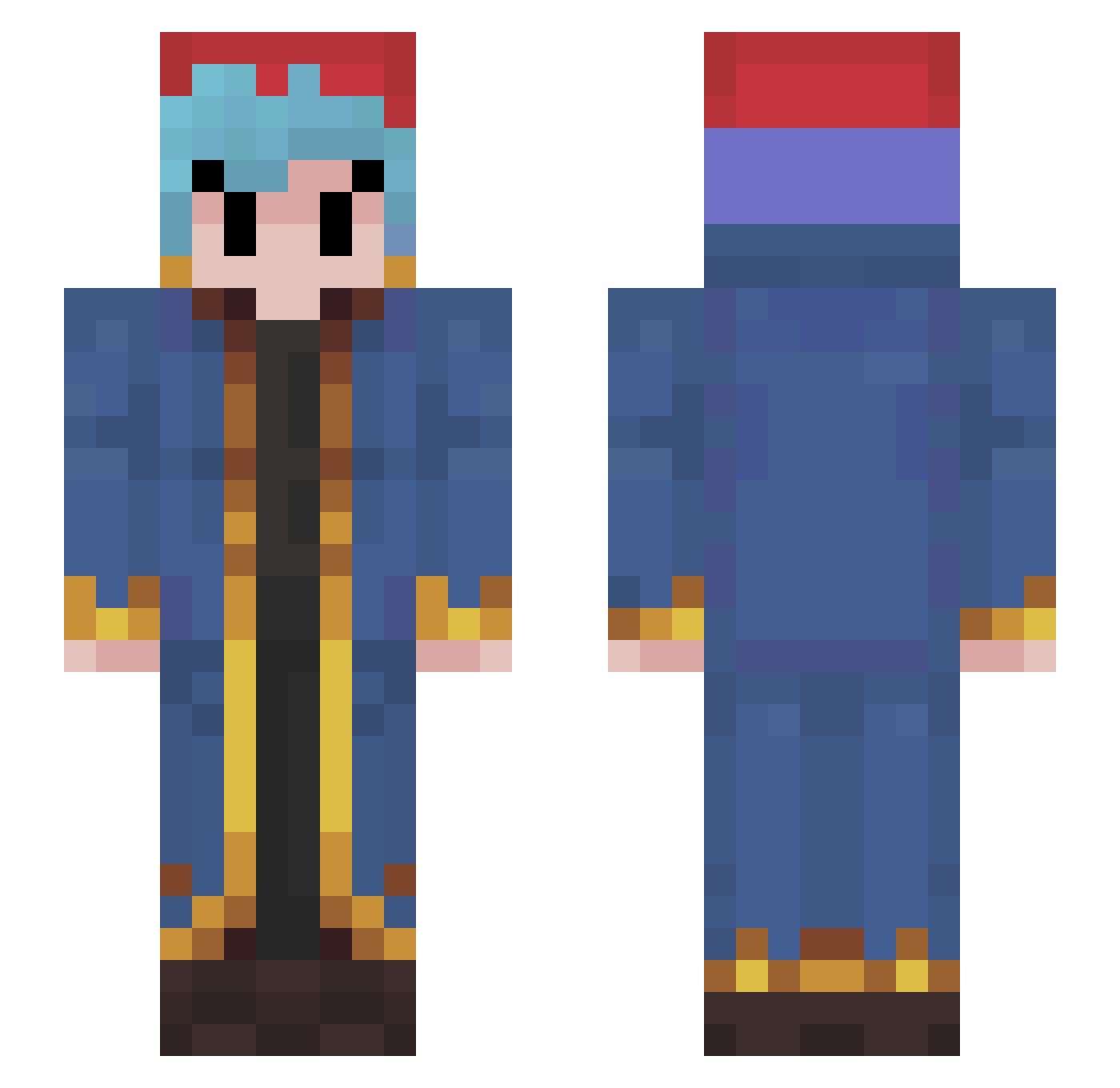Refrag1 Minecraft skin, front and back view
