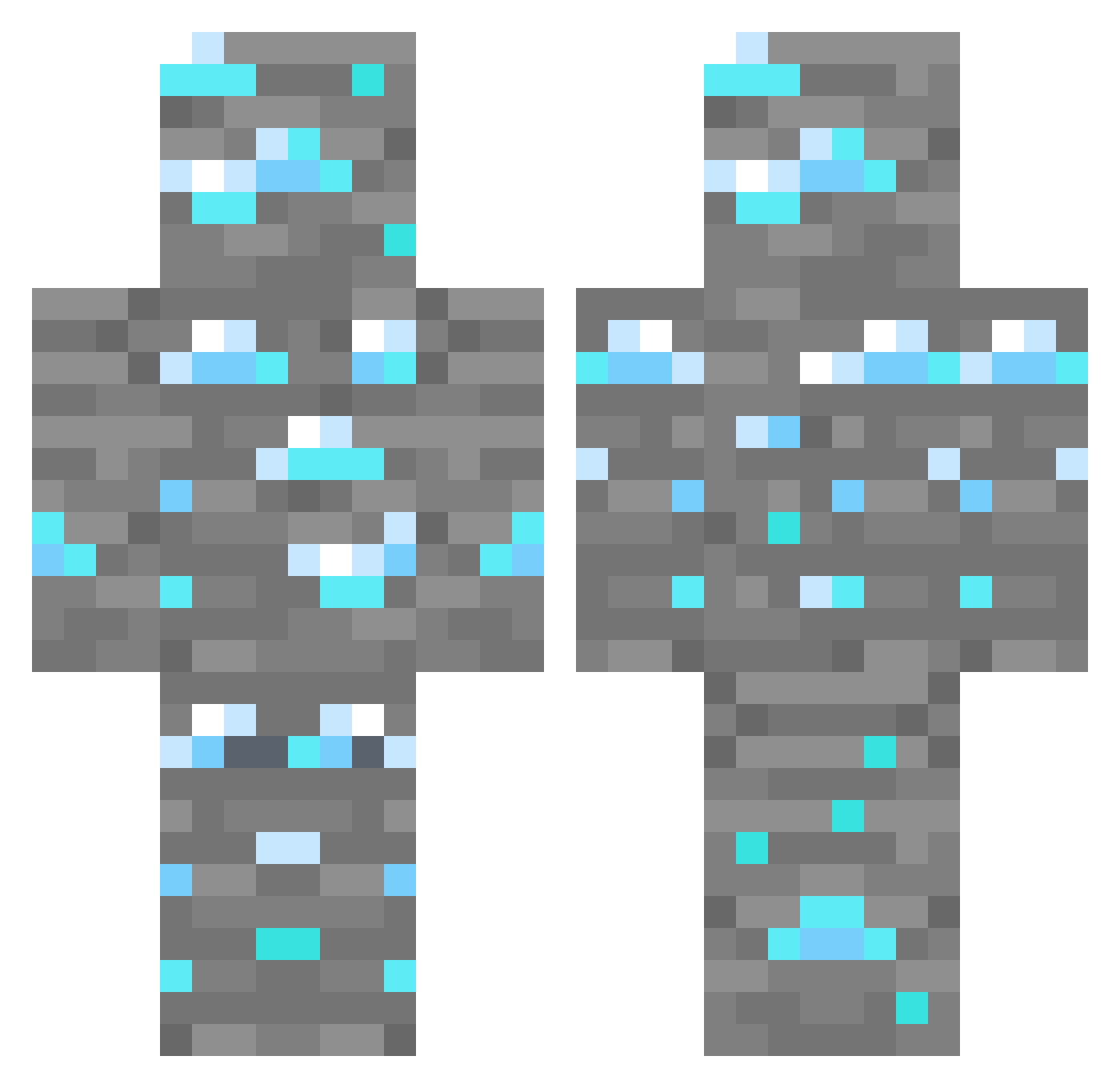 oEqzy Minecraft skin, front and back view