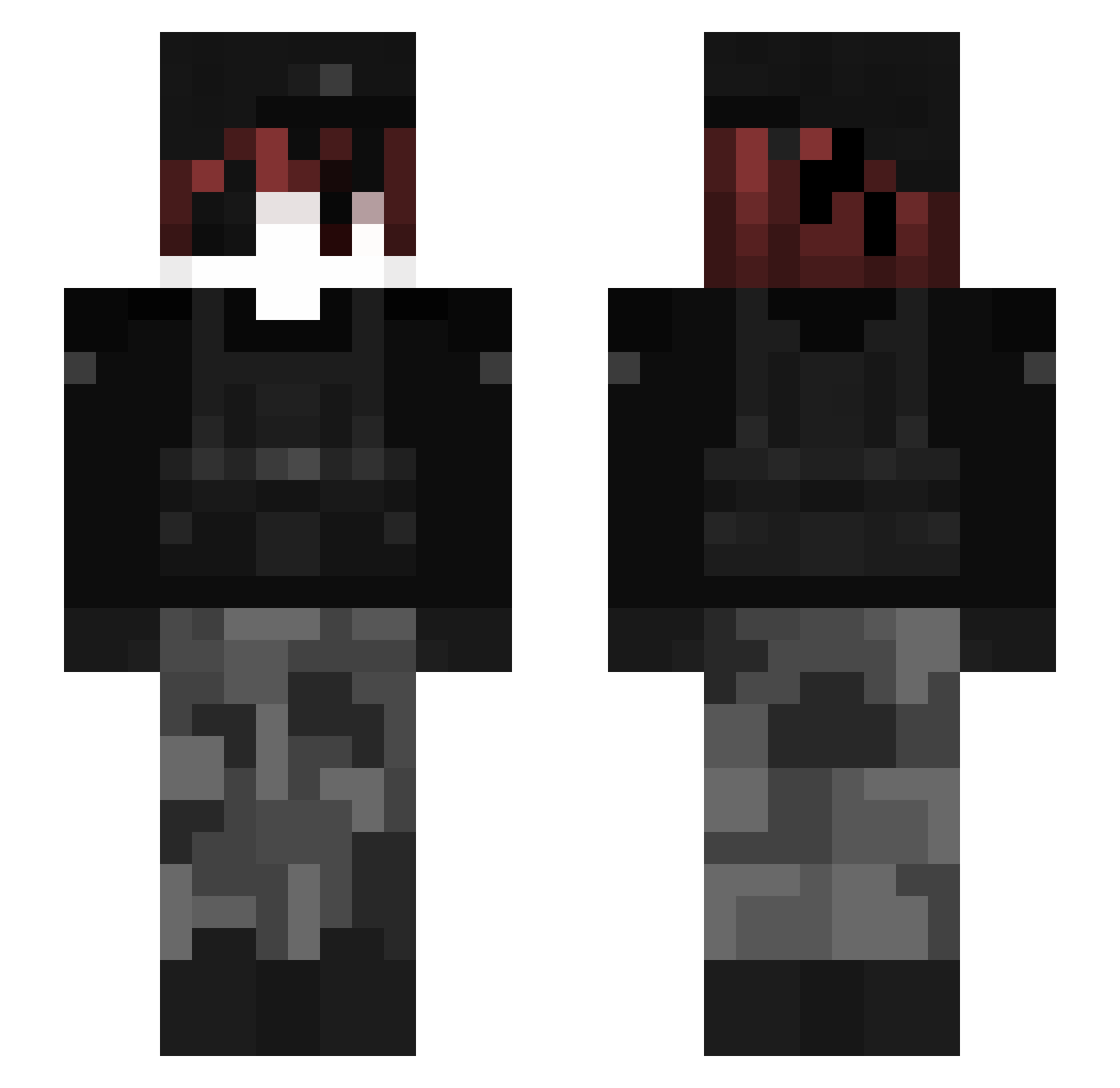 g8lv Minecraft skin, front and back view