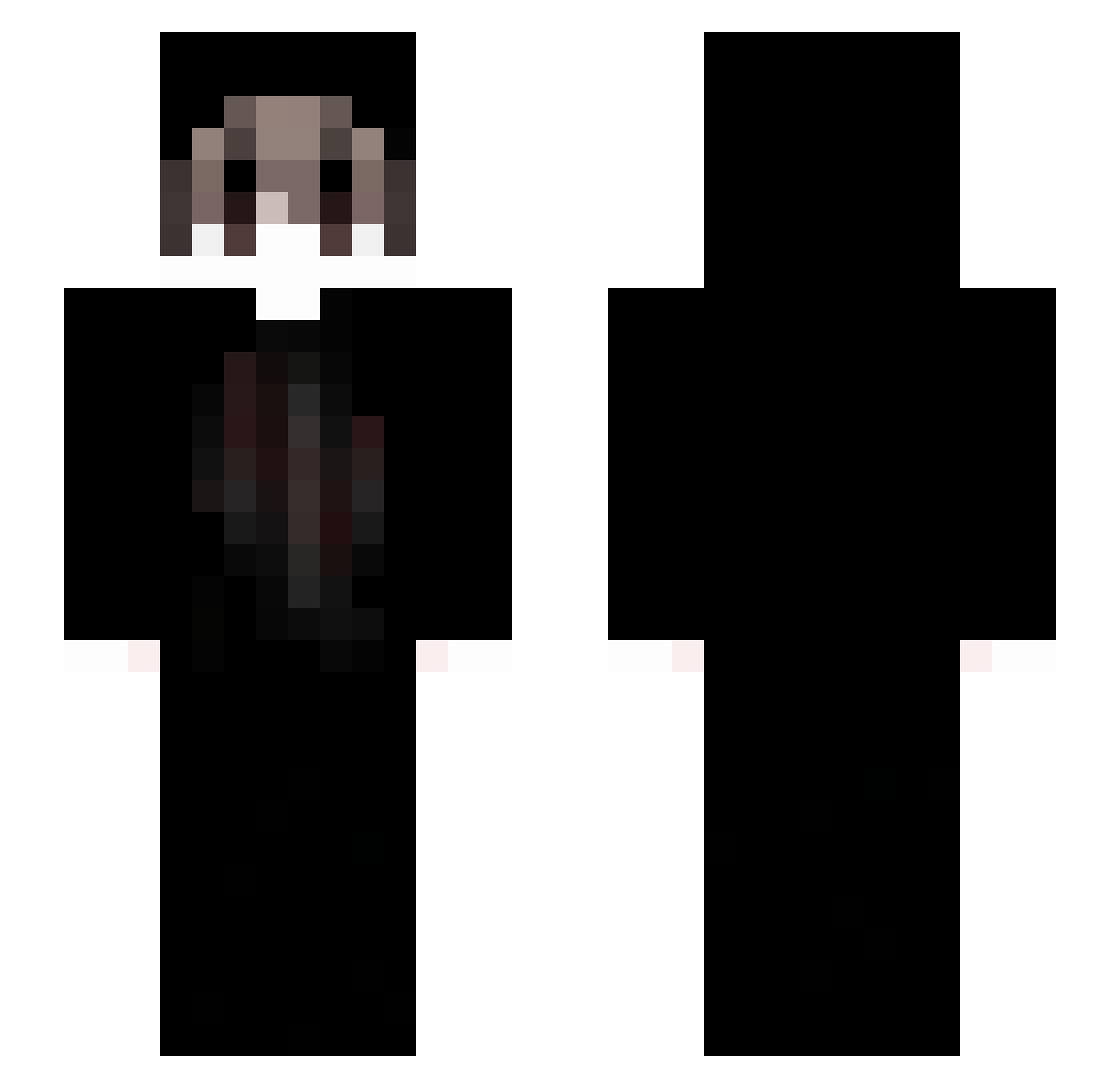 Crepinc Minecraft skin, front and back view