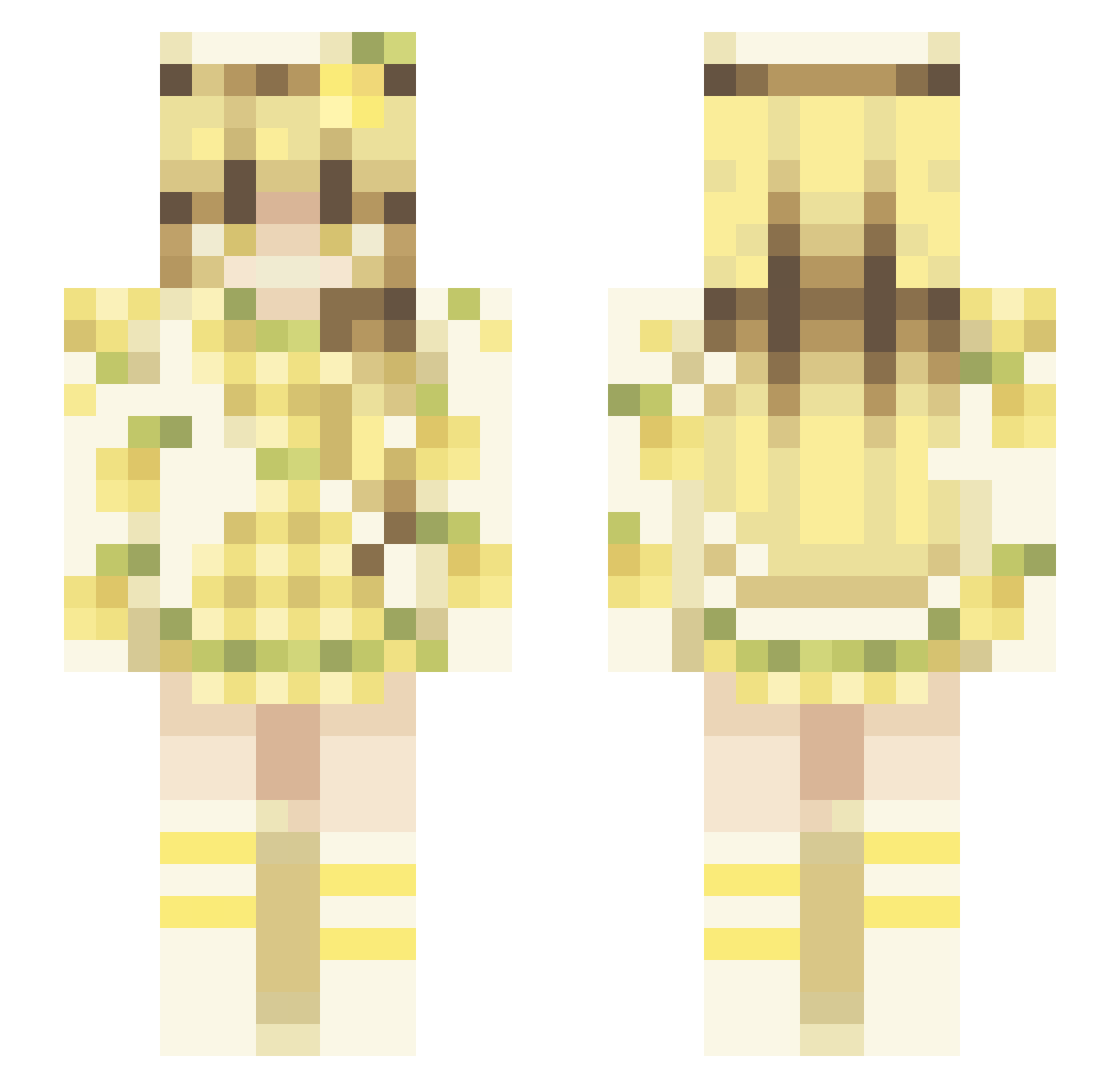 zoomba Minecraft skin, front and back view