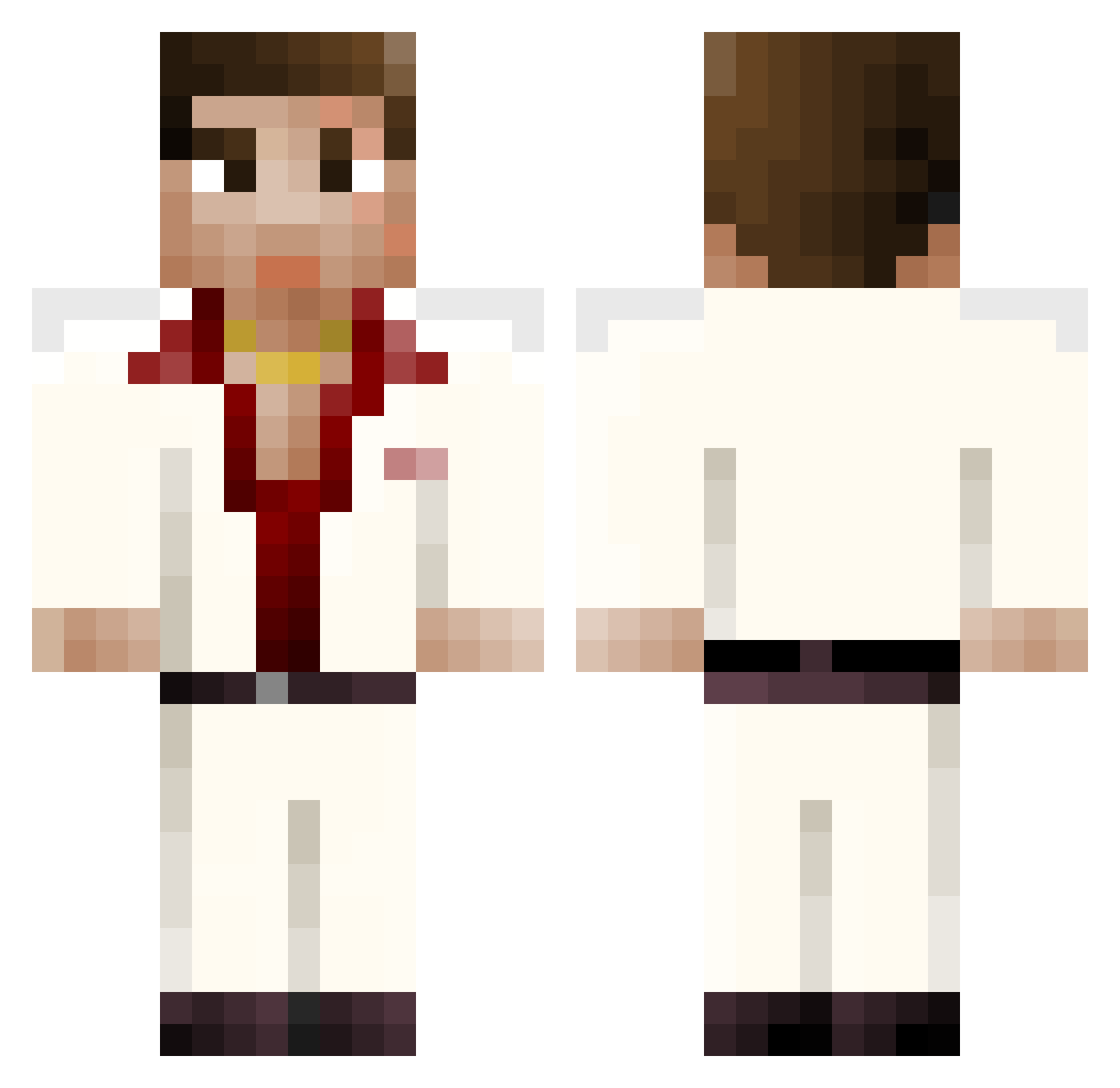 Aneh Minecraft skin, front and back view