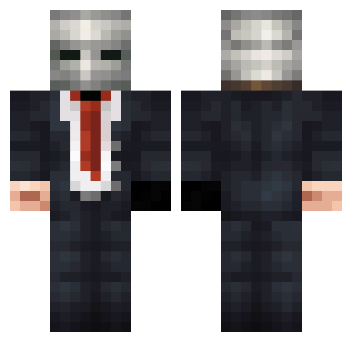 Metdemptoth91 Minecraft skin, front and back view