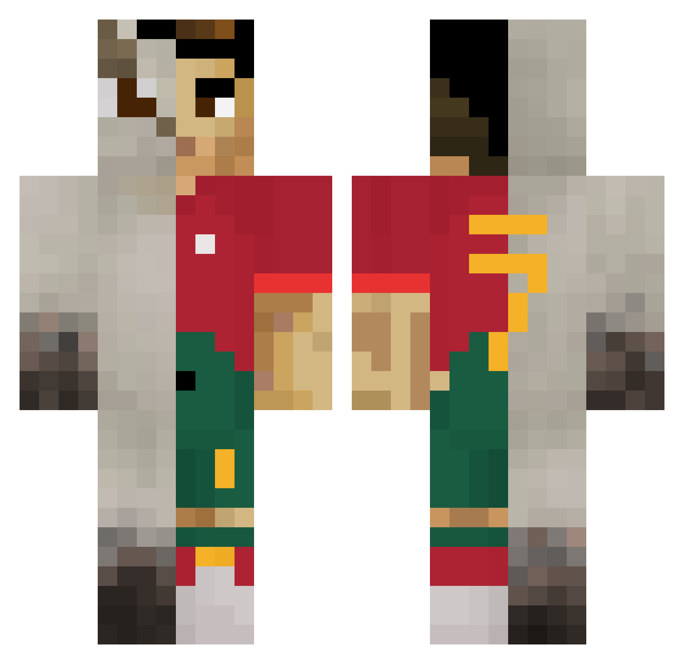laval17 Minecraft skin, front and back view