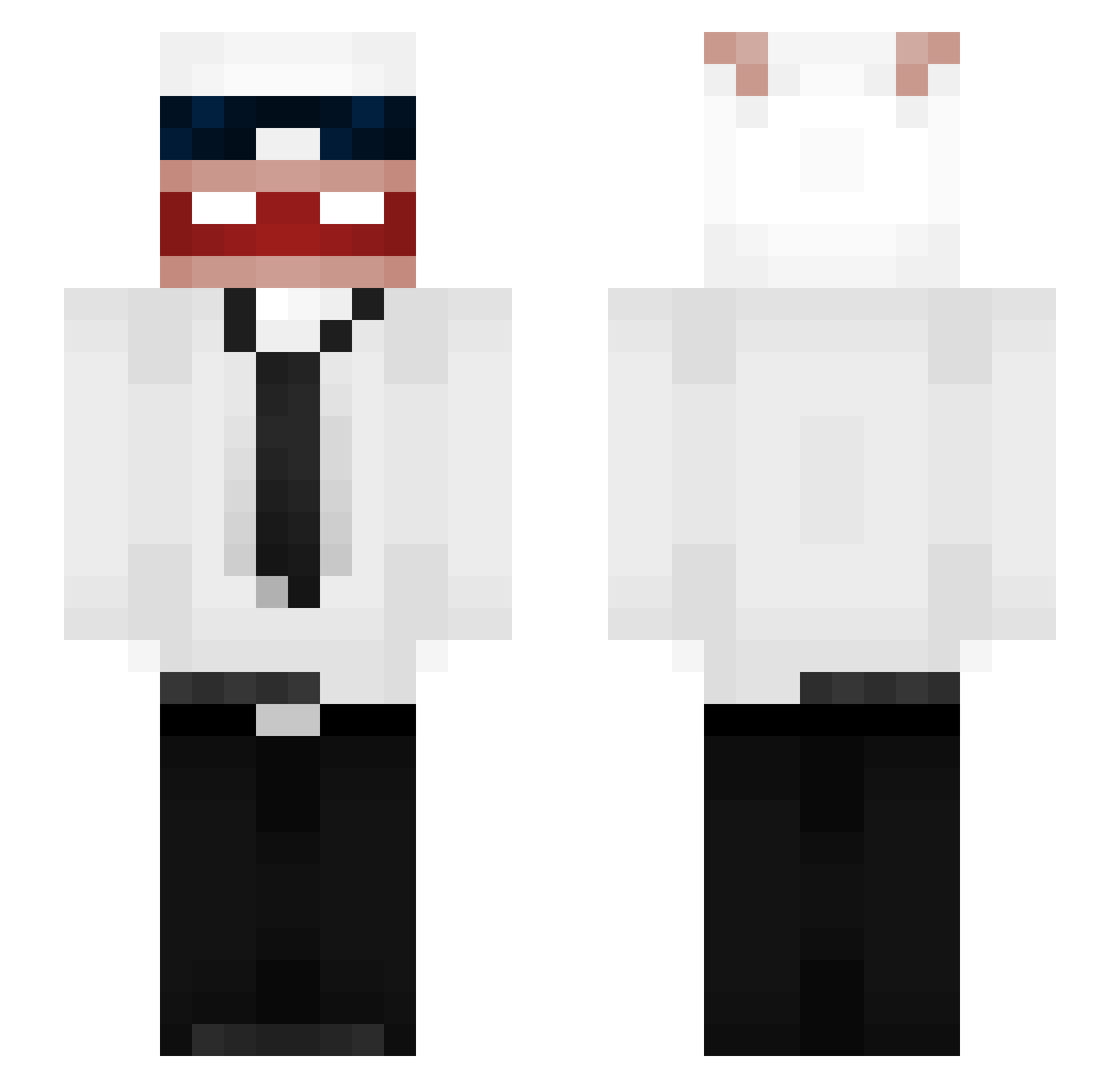 Mukki12 Minecraft skin, front and back view