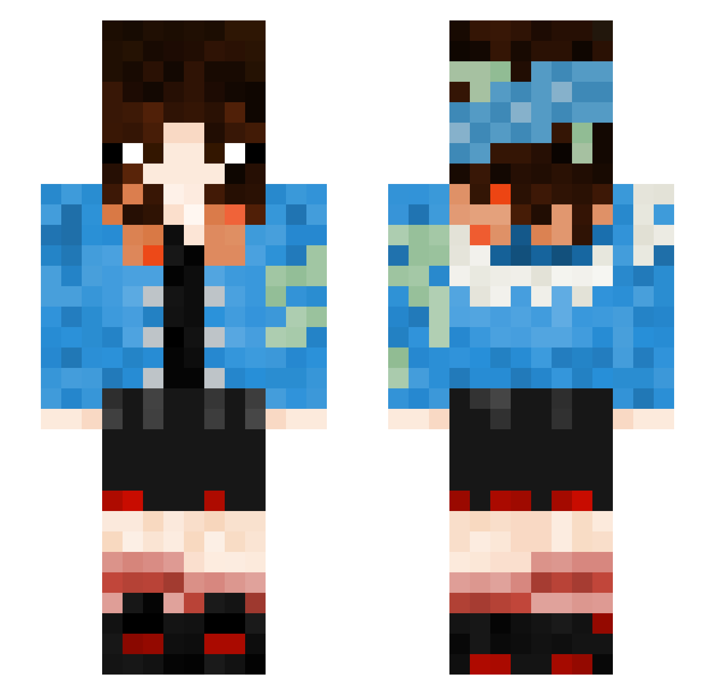 KitKAt_nUGGET Minecraft skin, front and back view
