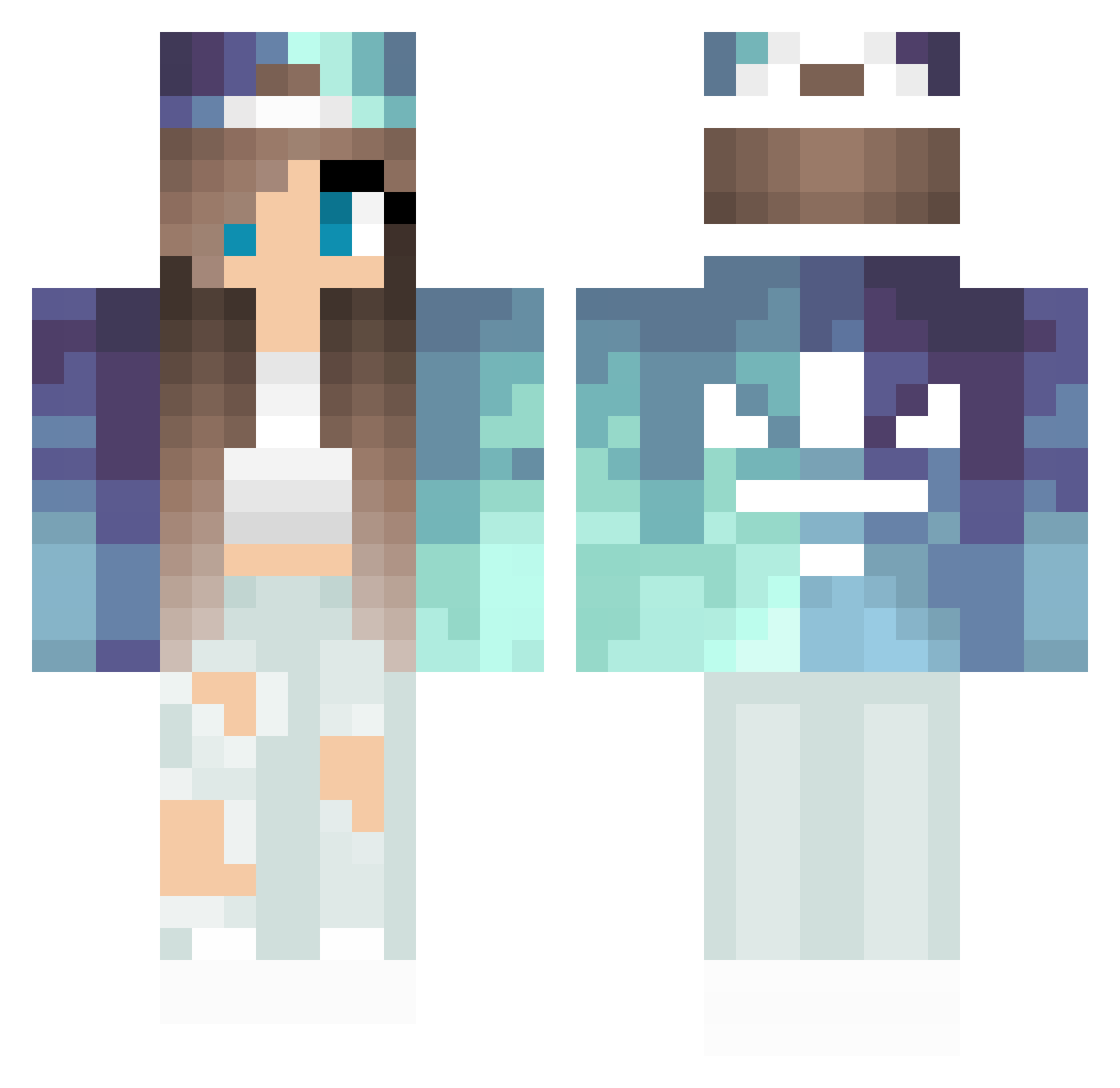 JackoPheCan Minecraft skin, front and back view
