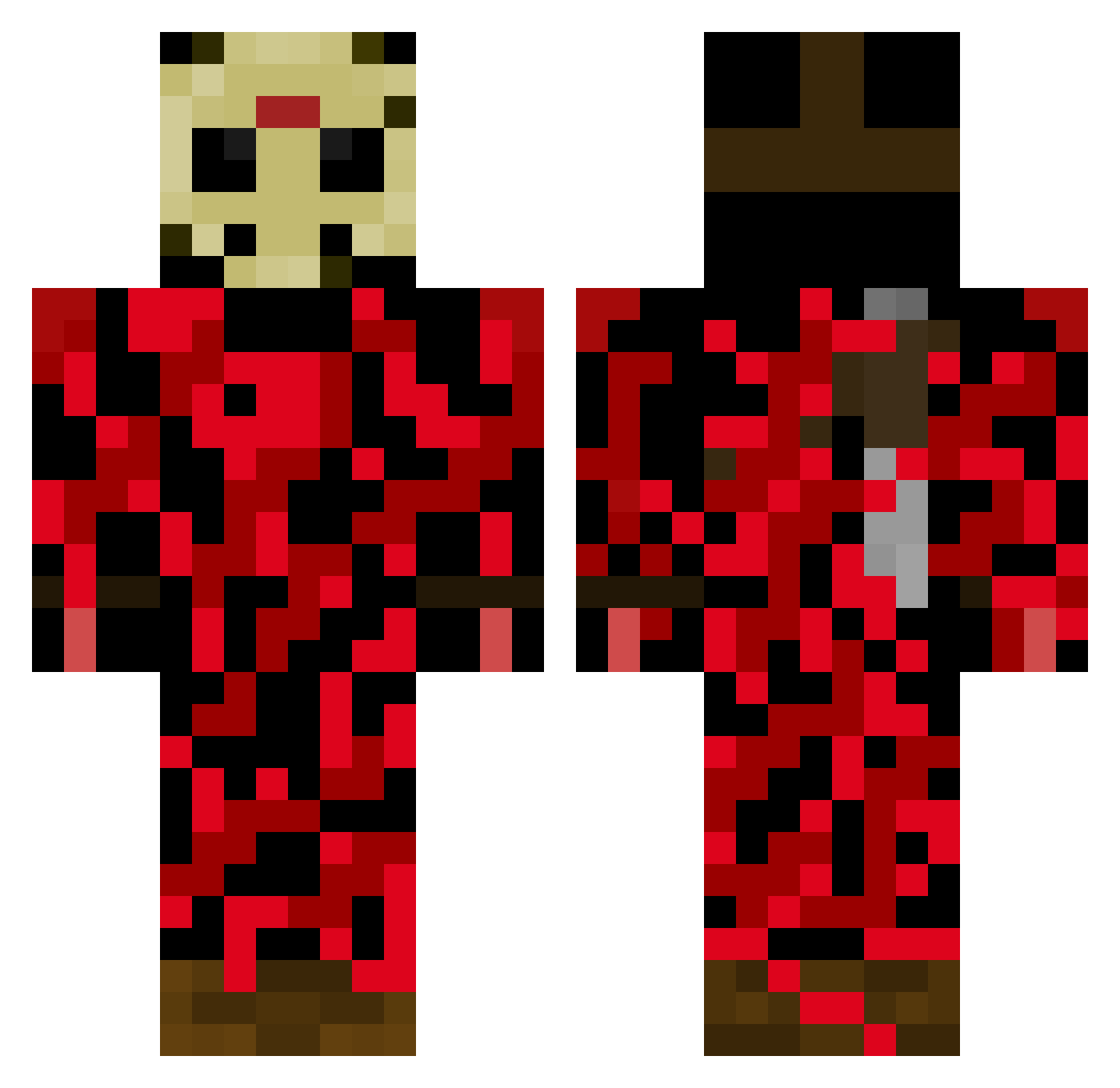 Epicular Minecraft skin, front and back view