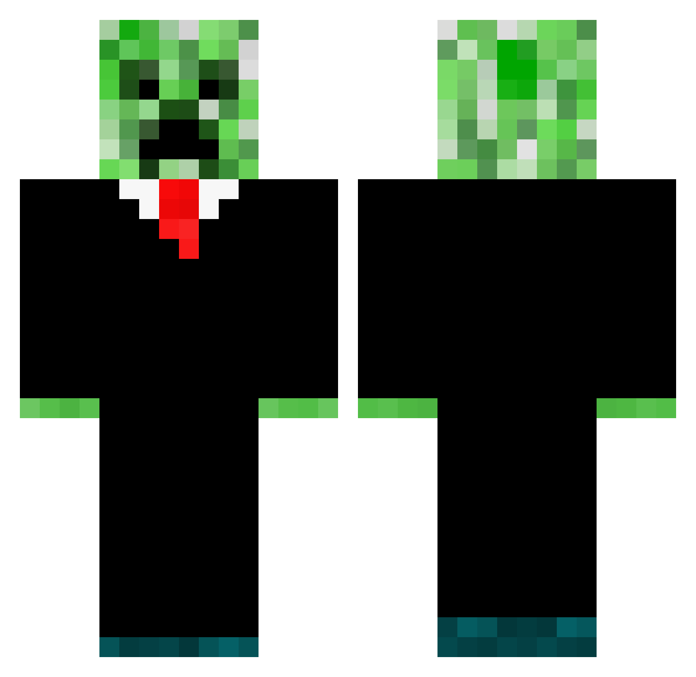 Vali3210 Minecraft skin, front and back view