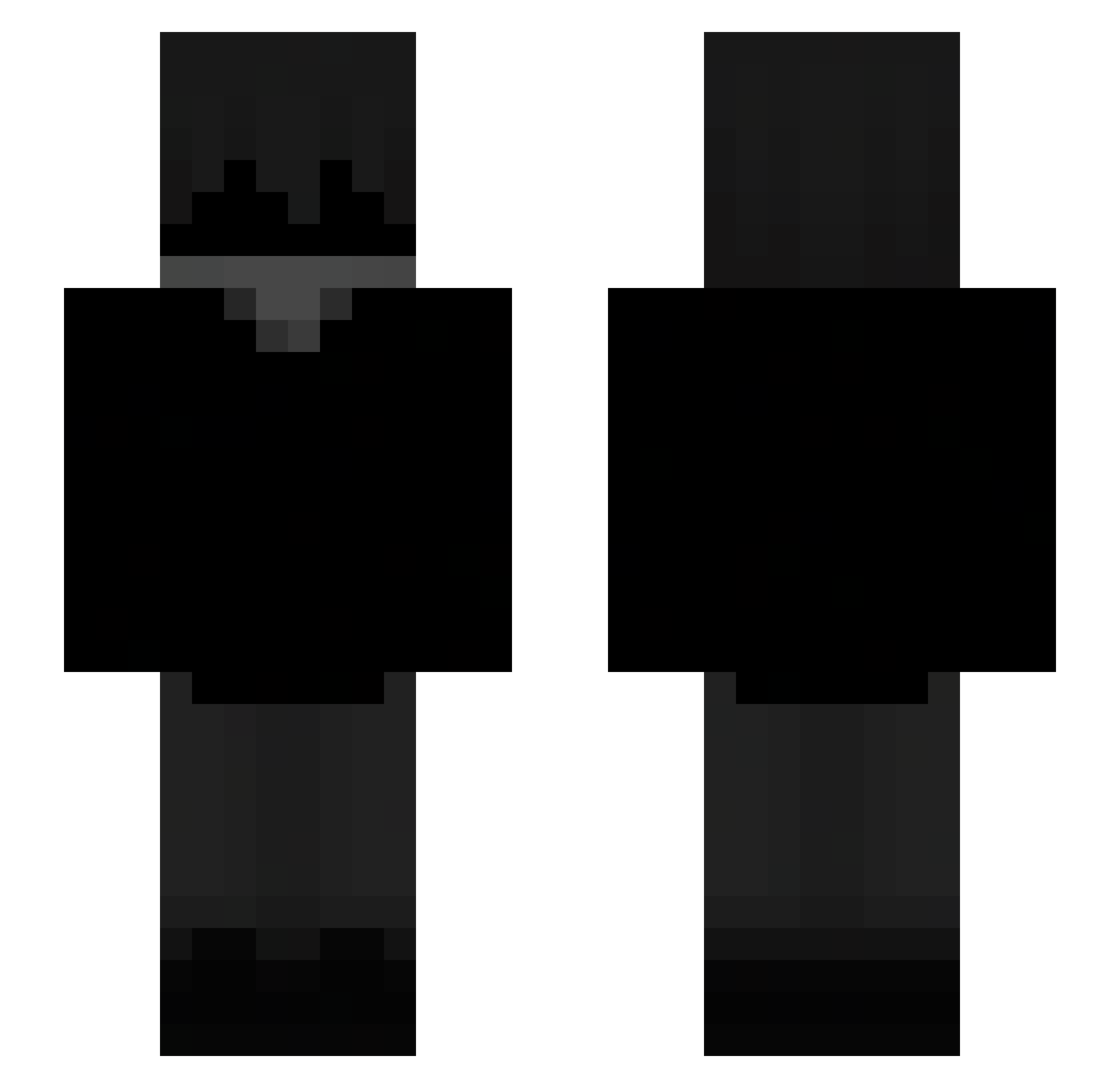 nji0 Minecraft skin, front and back view