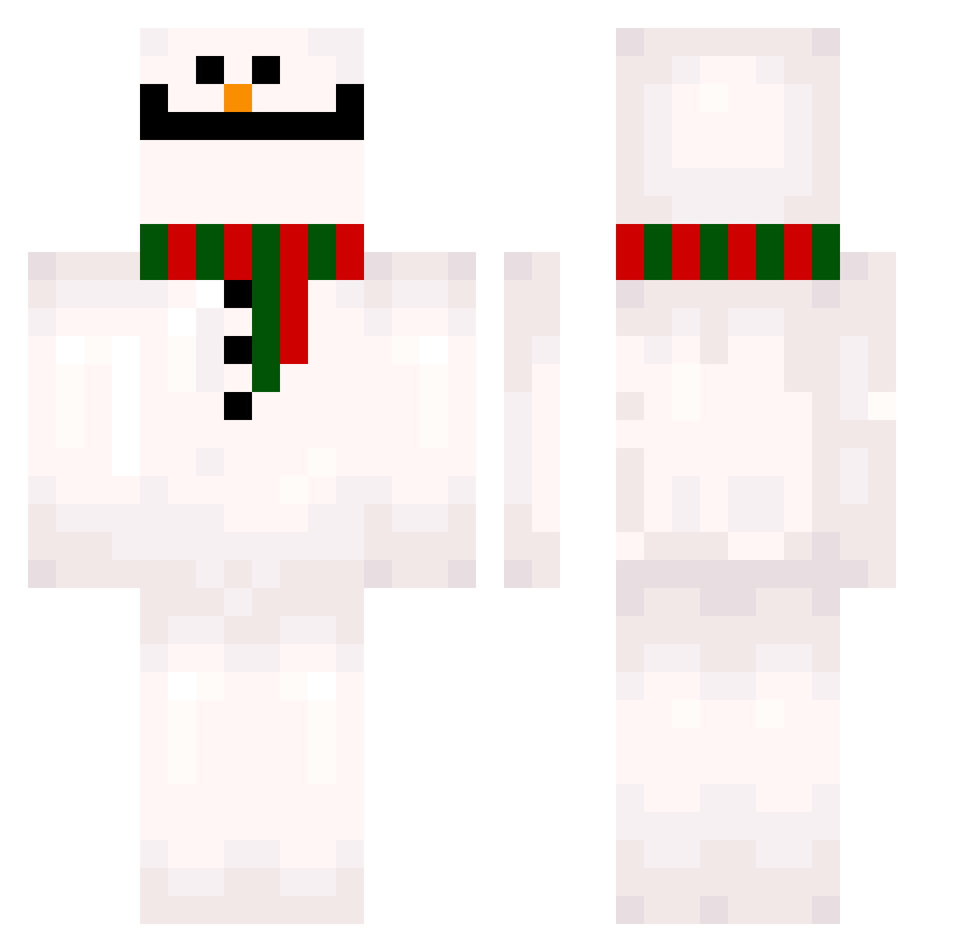 zzzoid Minecraft skin, front and back view