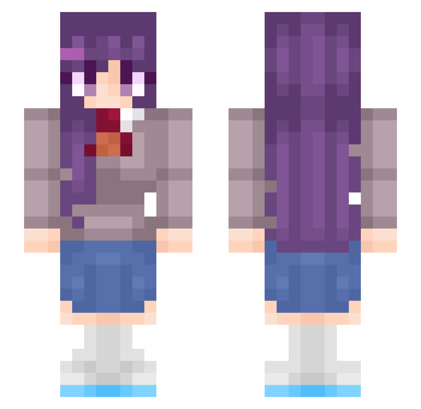 GoldScroll72420 Minecraft skin, front and back view