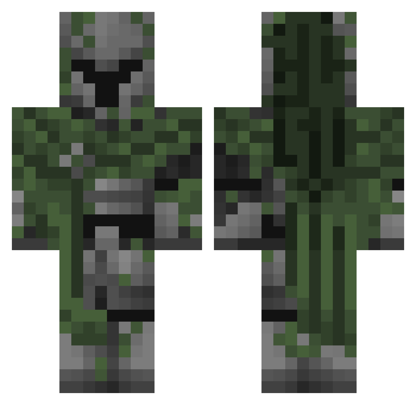 B0jl3r Minecraft skin, front and back view
