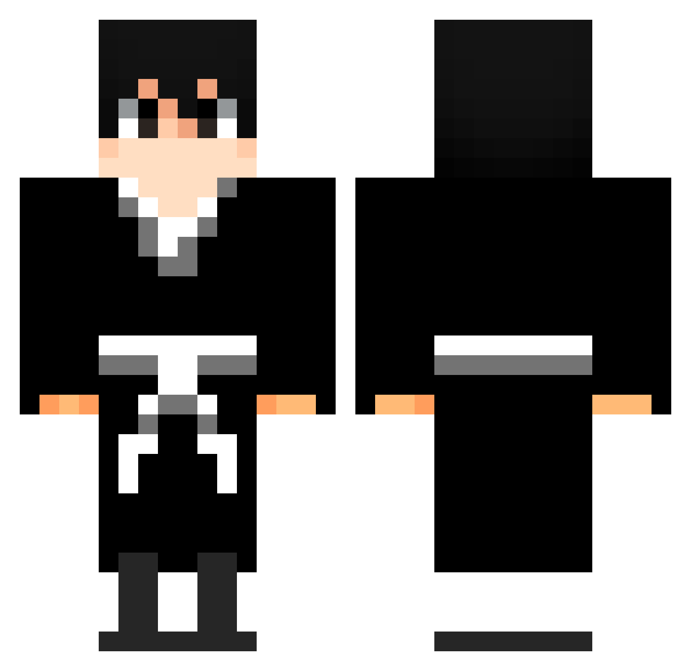 KingZyruzz Minecraft skin, front and back view