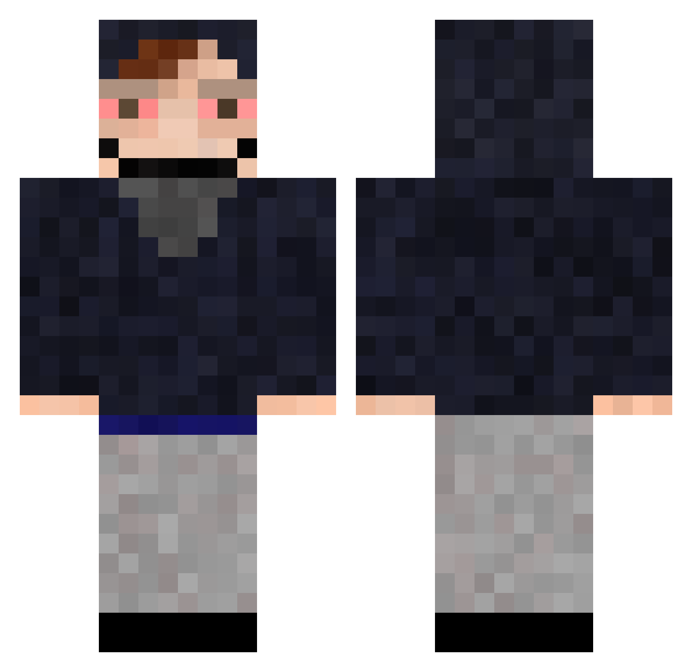 Lost_7 Minecraft skin, front and back view