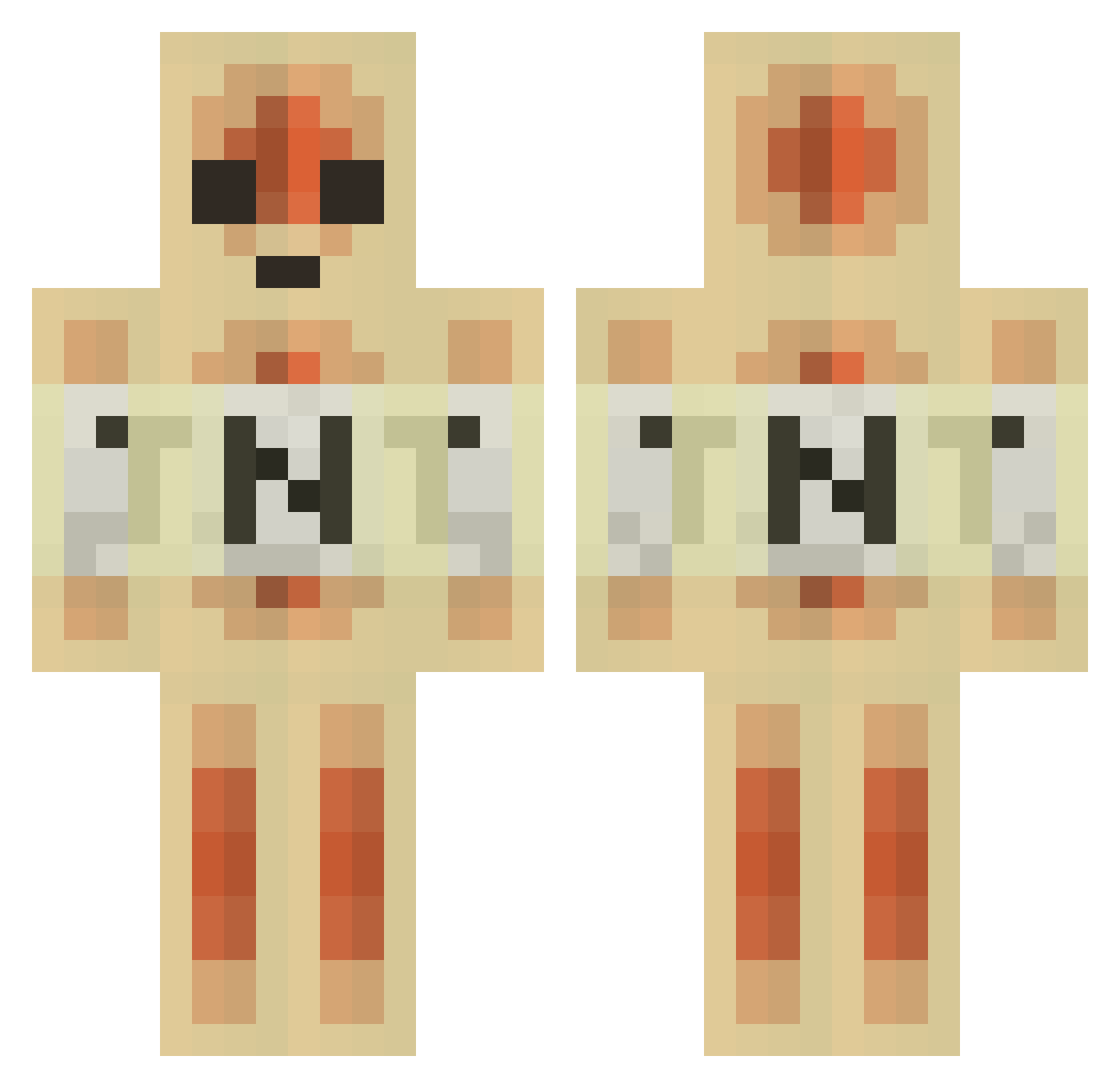 AsiansOnTop Minecraft skin, front and back view
