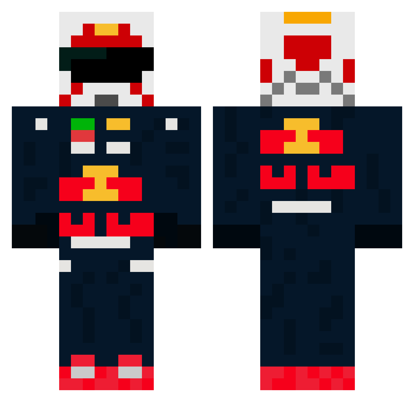 Blobicorn_MCC Minecraft skin, front and back view