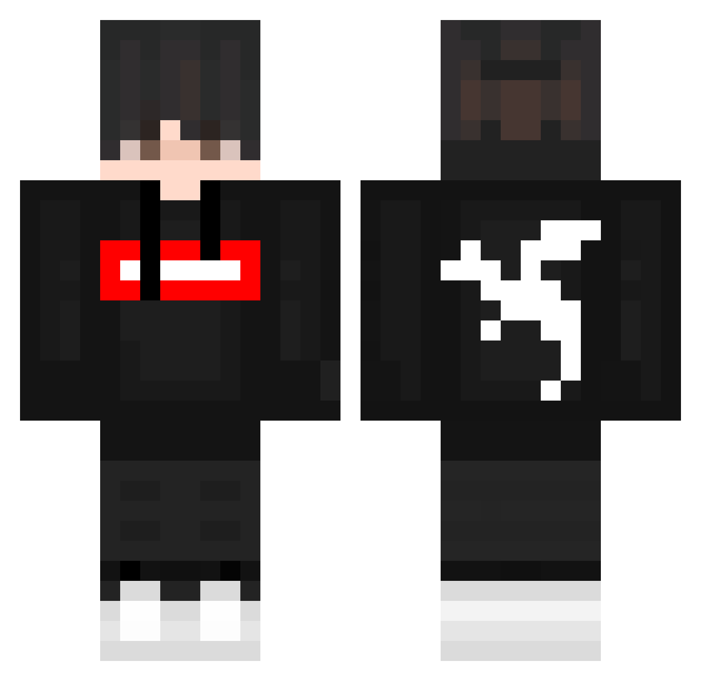 zVnoOne Minecraft skin, front and back view