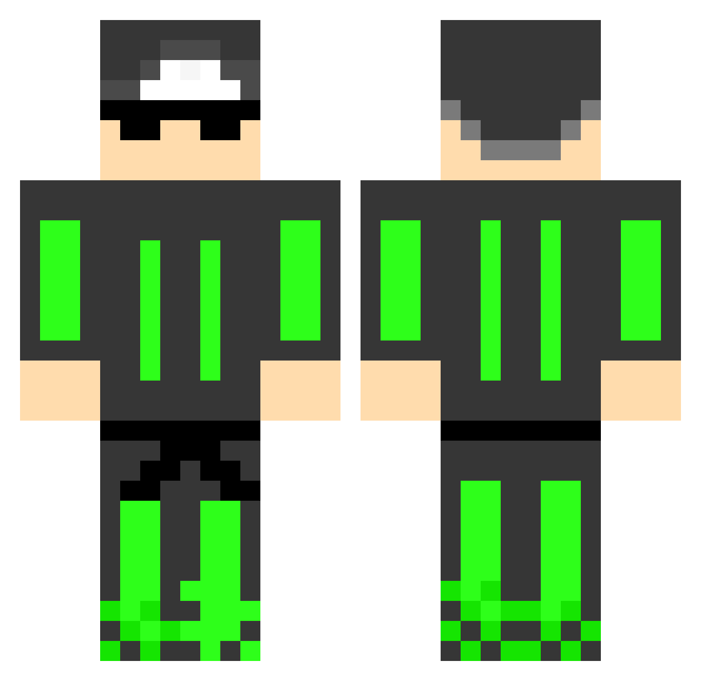 Flurest_ Minecraft skin, front and back view