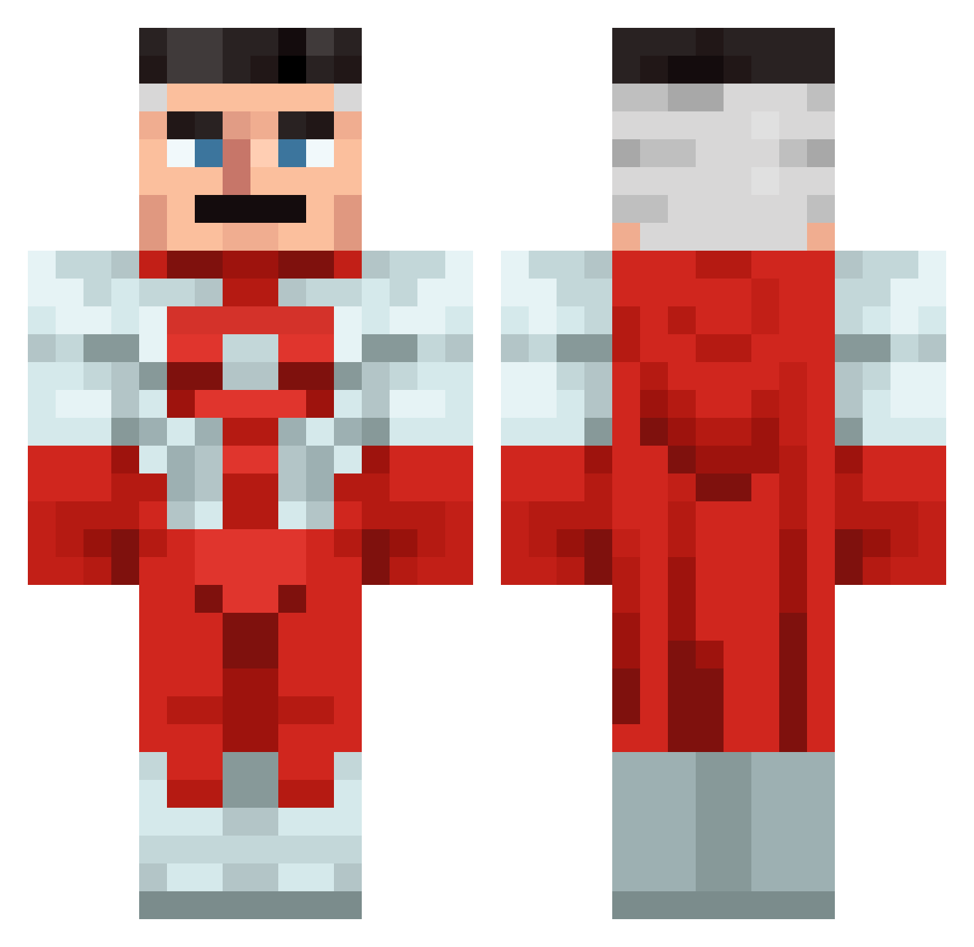 LostJacki Minecraft skin, front and back view