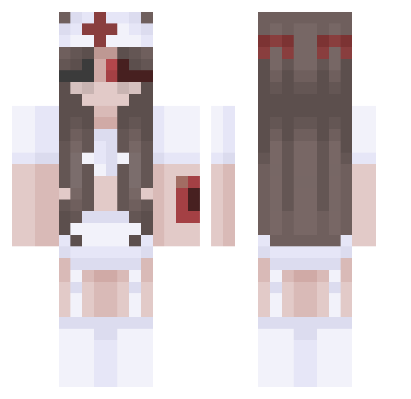 Ezzyxoxo Minecraft skin, front and back view
