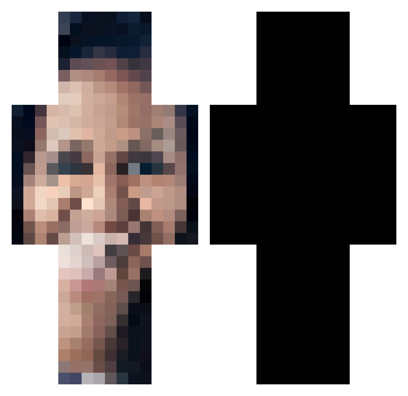 MsMichelleObama Minecraft skin, front and back view
