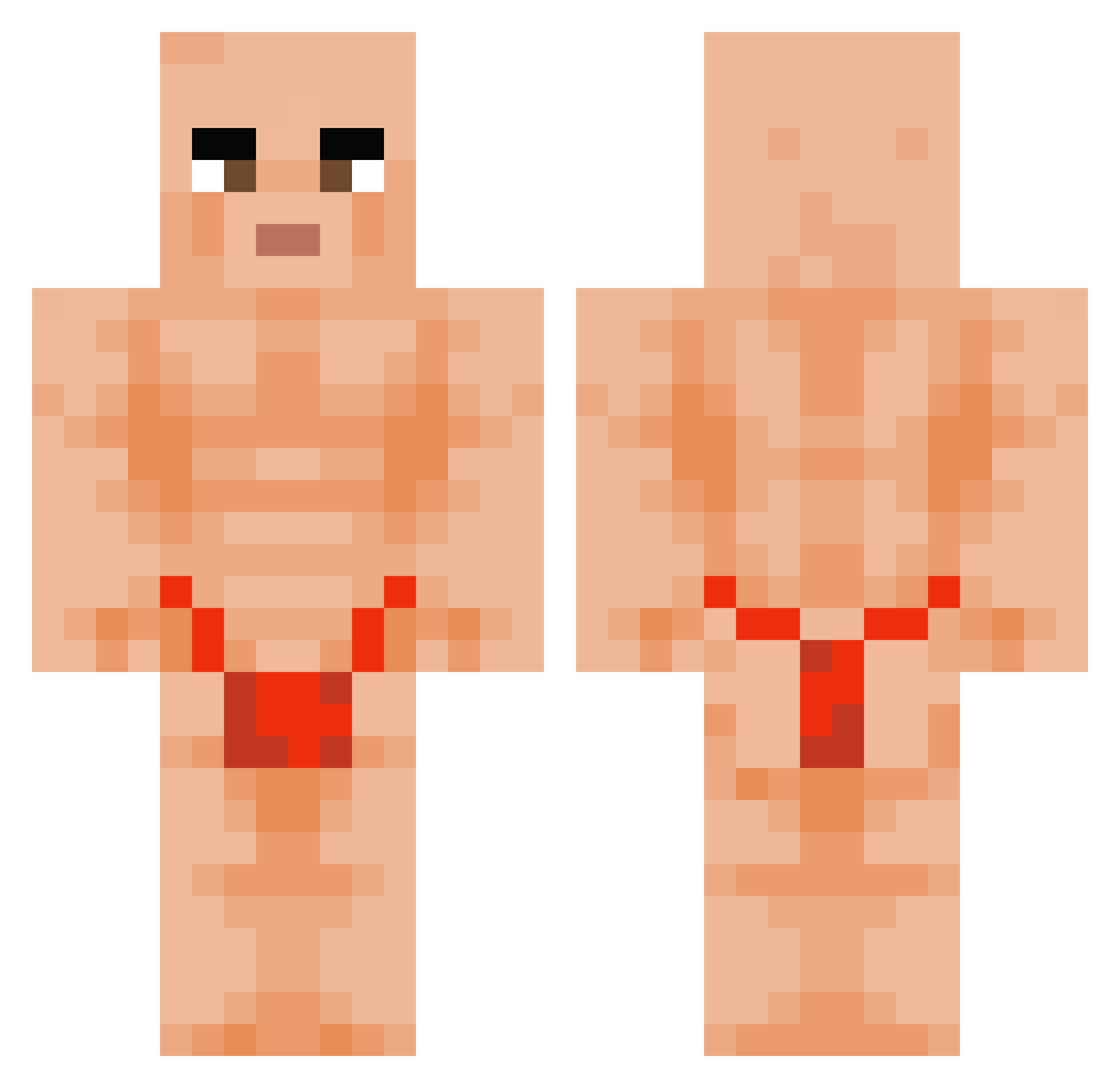 partelhaiseb Minecraft skin, front and back view