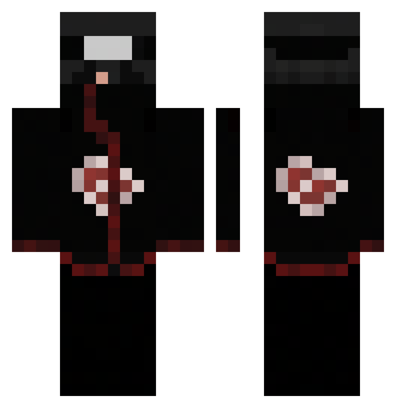 420Yagami Minecraft skin, front and back view