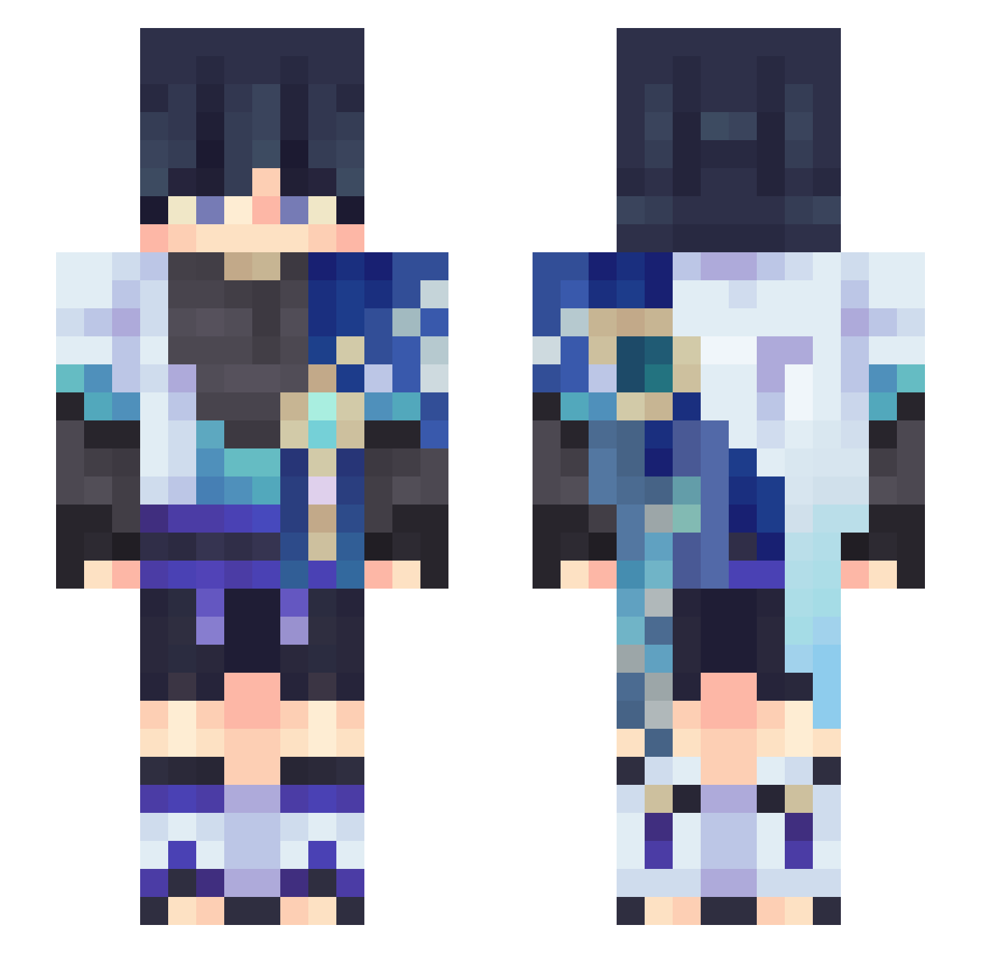 Zylmar Minecraft skin, front and back view