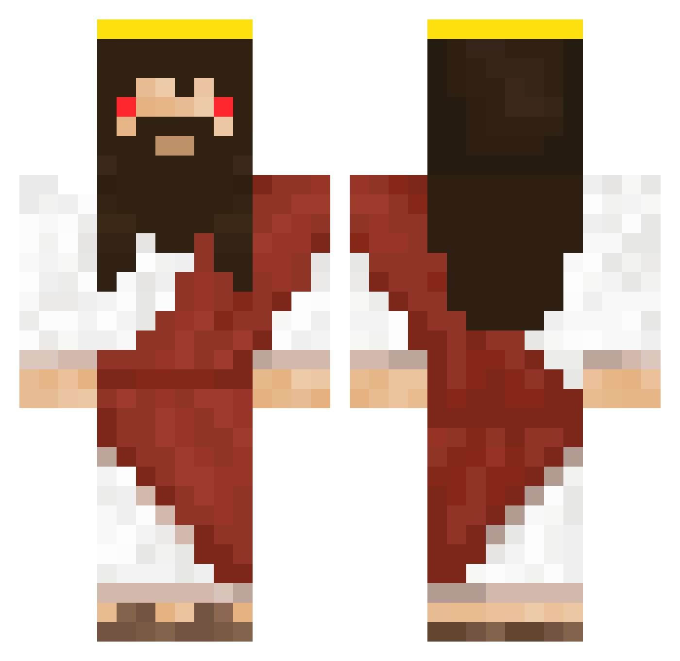 LangschwanzFuchs Minecraft skin, front and back view