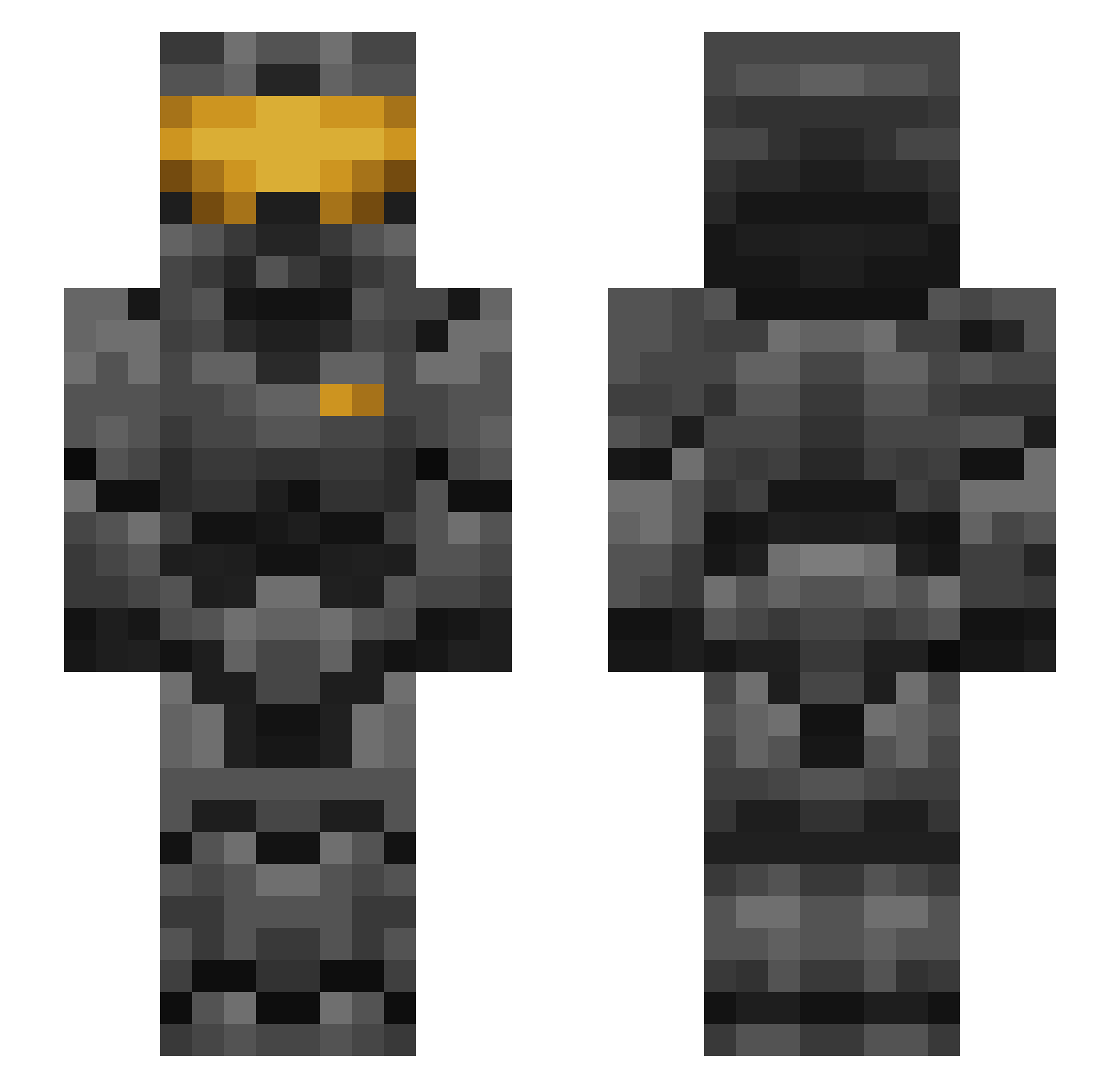 XDBayBay Minecraft skin, front and back view