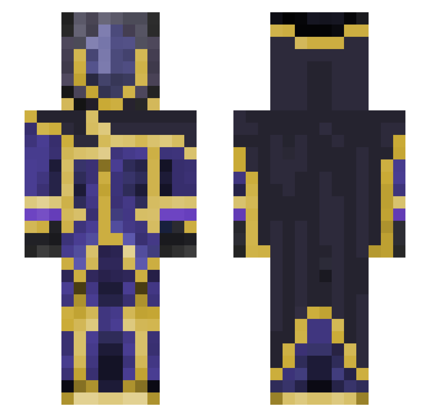 iamBigManK Minecraft skin, front and back view