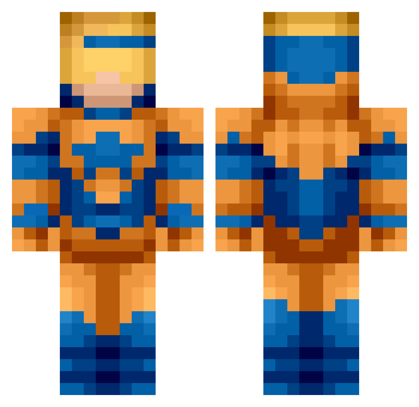 acissej8 Minecraft skin, front and back view