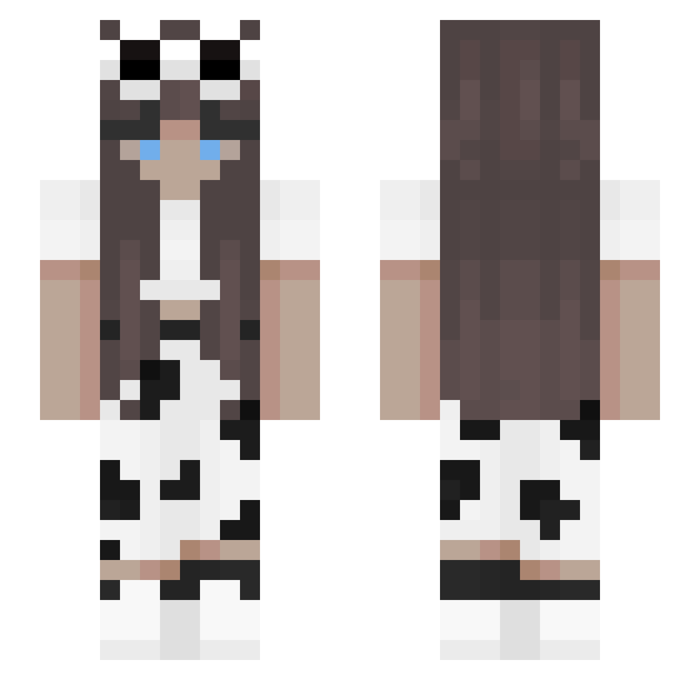 Nasumi204 Minecraft skin, front and back view