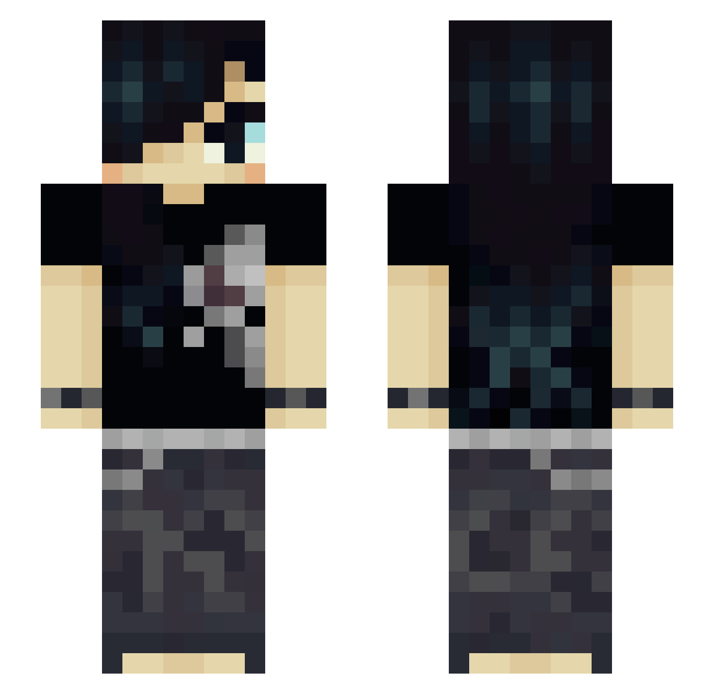 v1Orion Minecraft skin, front and back view