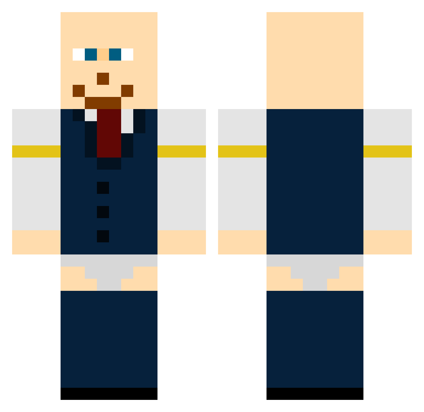 LetsGoDaBaby69 Minecraft skin, front and back view
