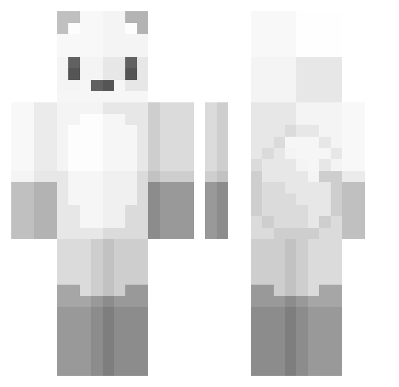 Rune778 Minecraft skin, front and back view