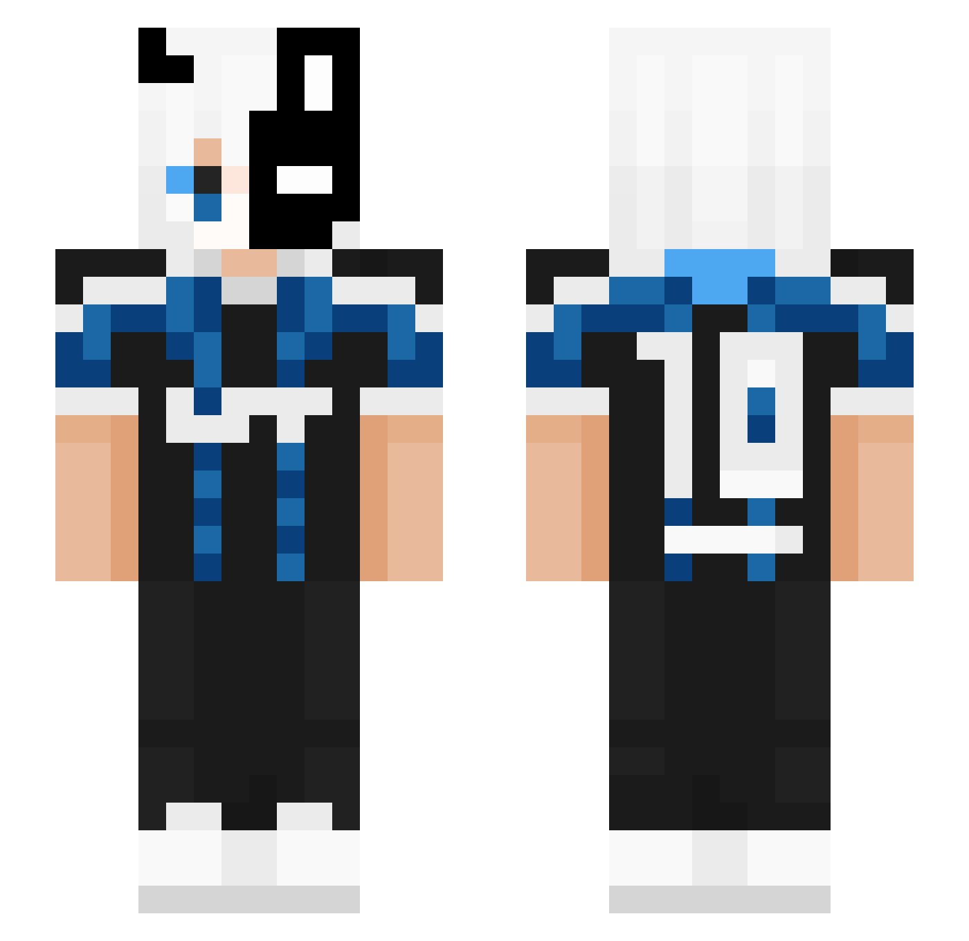Dodzn Minecraft skin, front and back view