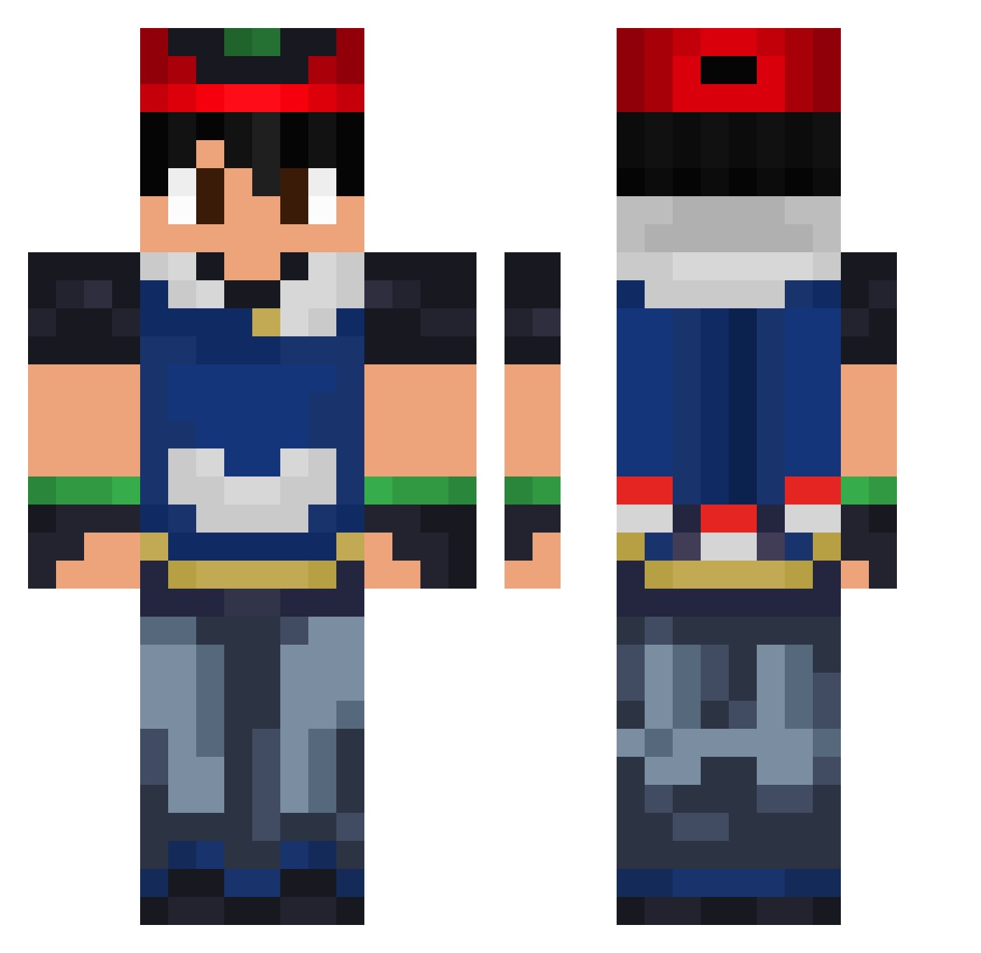 Th3LastNutB3nd3r Minecraft skin, front and back view