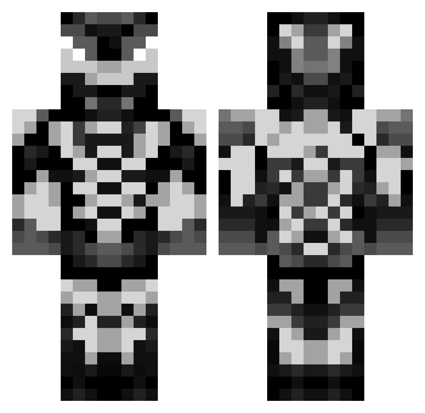 Maulwurfund97 Minecraft skin, front and back view