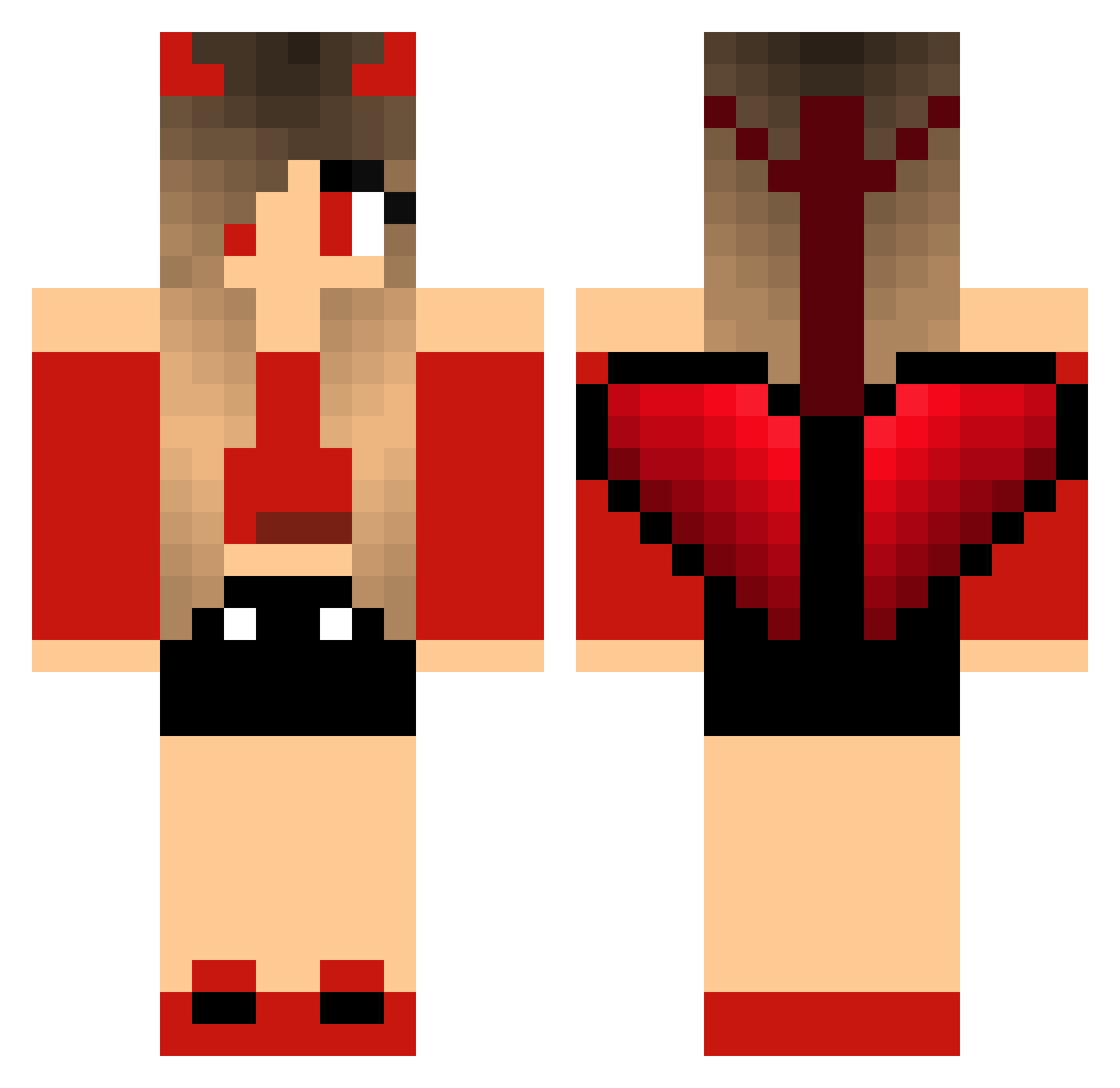 TinderMatch Minecraft skin, front and back view