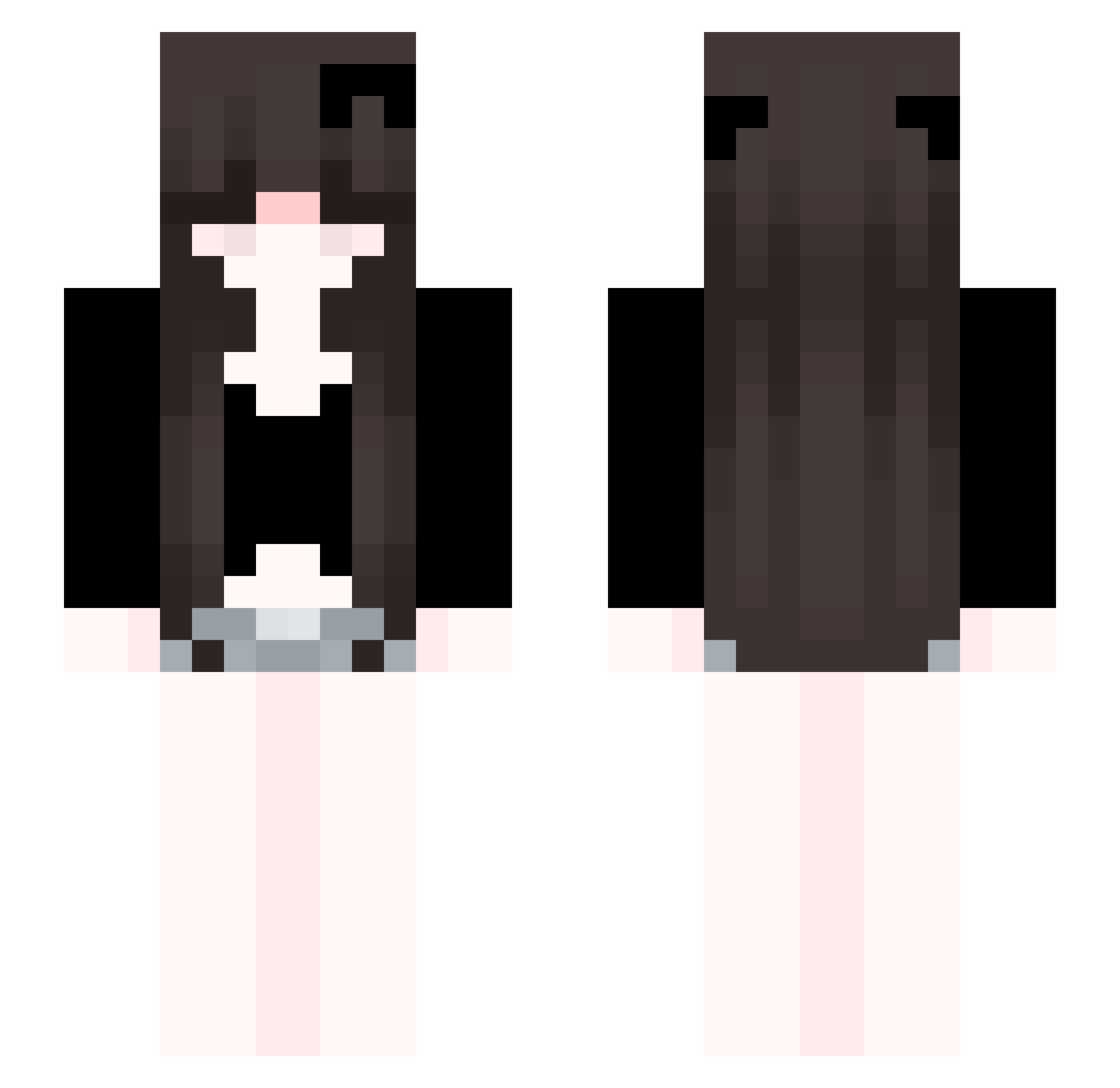 Retxi Minecraft skin, front and back view