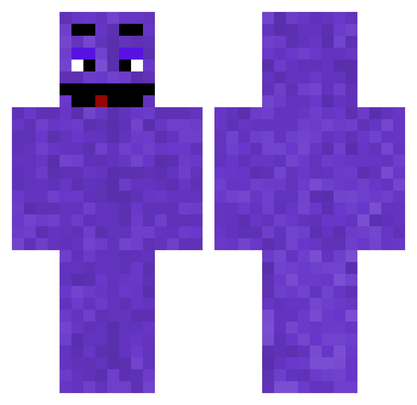 Alekxs Minecraft skin, front and back view